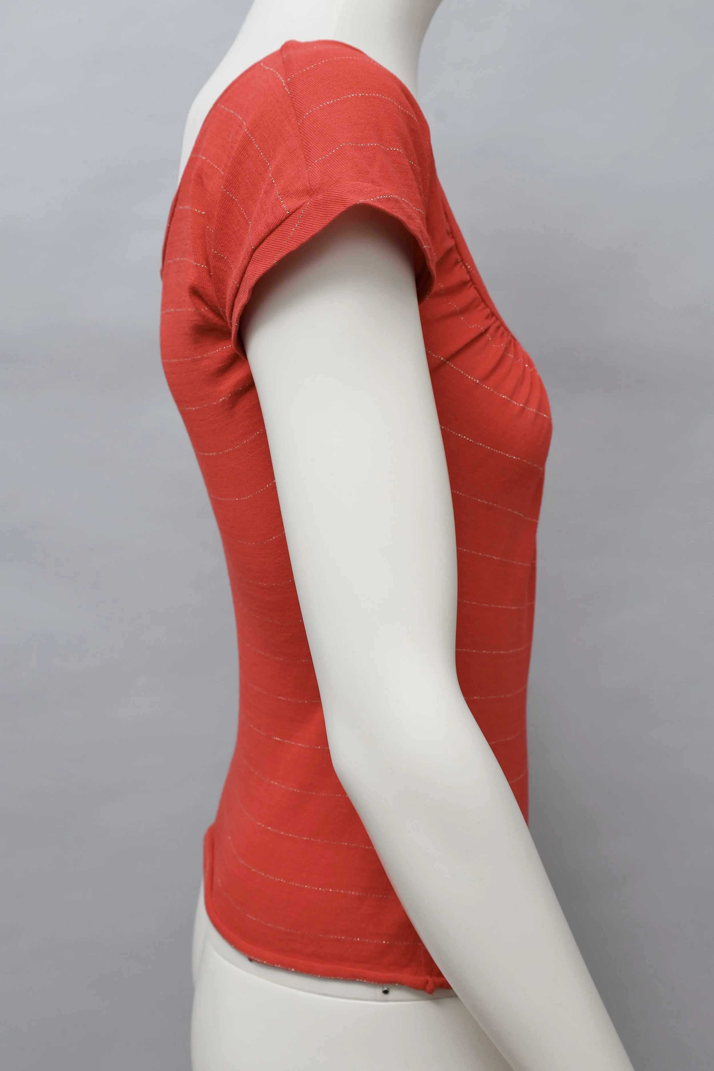 S/S 1976 Chantal Thomass pour Ter et Bantine red lurex stripe top