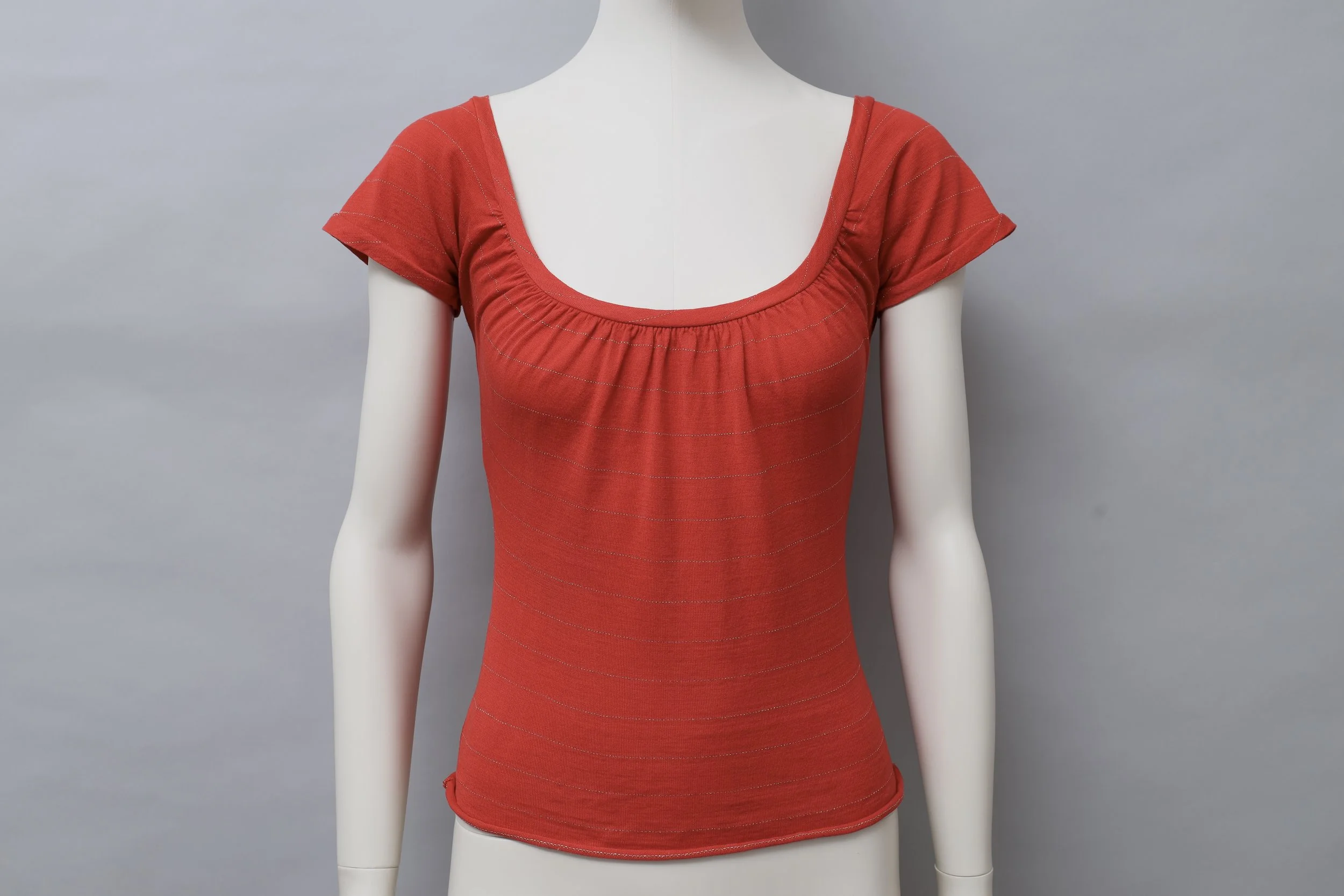 S/S 1976 Chantal Thomass pour Ter et Bantine red lurex stripe top