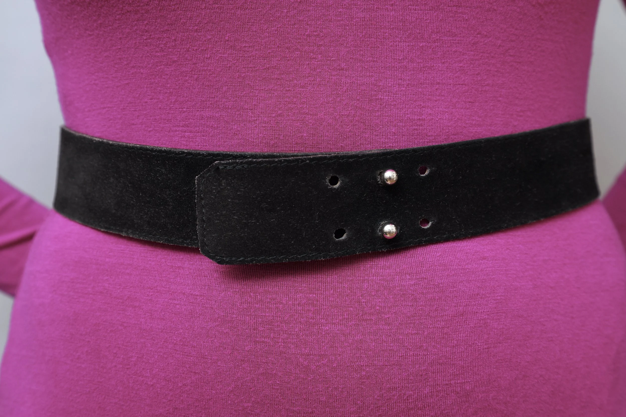 F/W 1984 Sonia Rykiel black suede Opera rhinestone belt