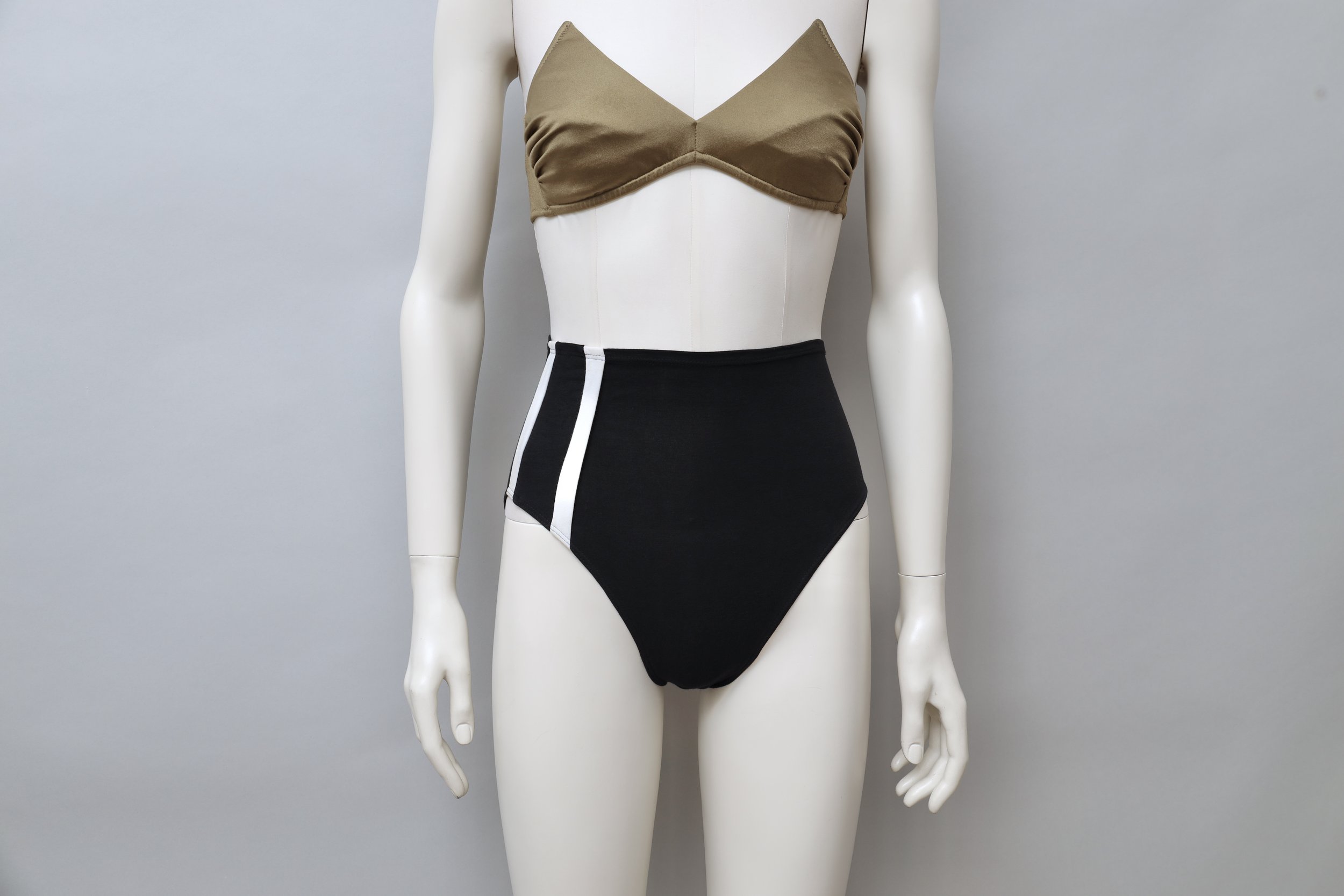 late 1980s / early 1990s Martine Sitbon La Nuit high waist stripe panty