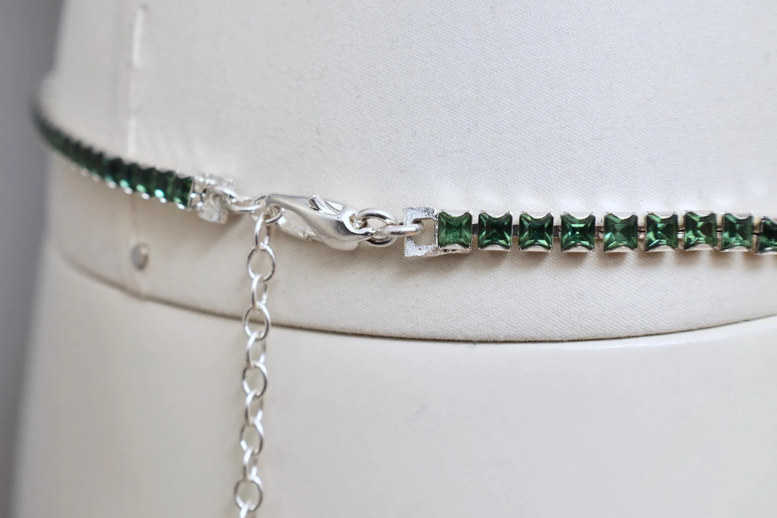 2000s Jean Paul Gaultier art deco crystal belt clasp