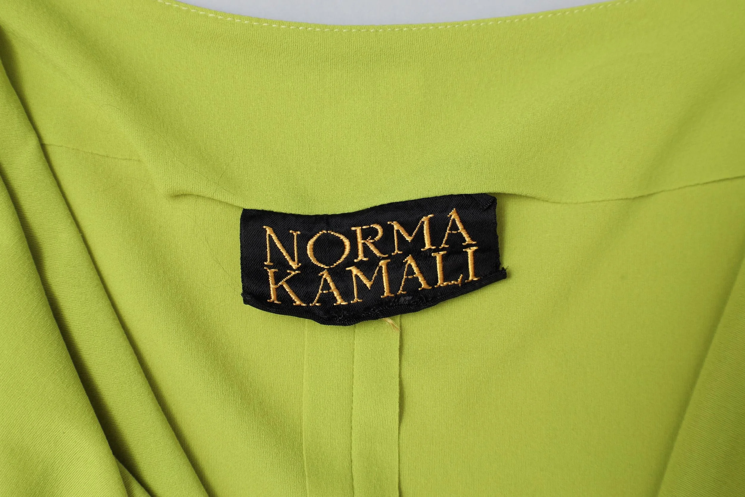 late 1980s Norma Kamali label tag