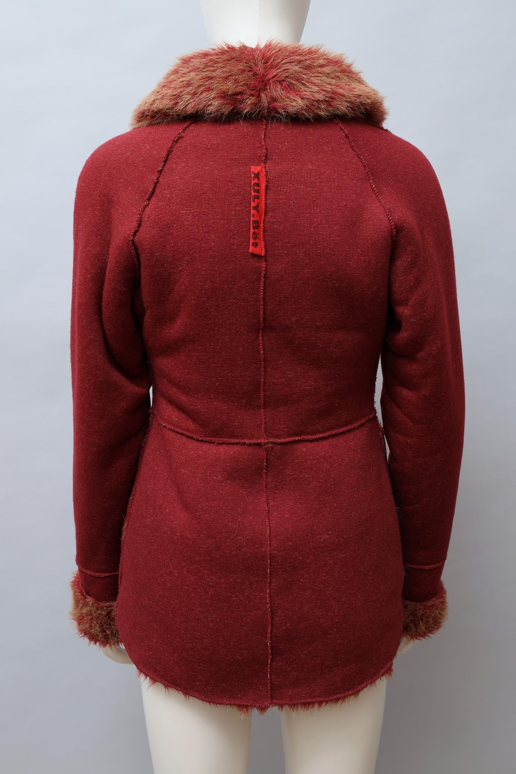 F/W 1999 Xuly Bët rust red reversible faux fur jacket