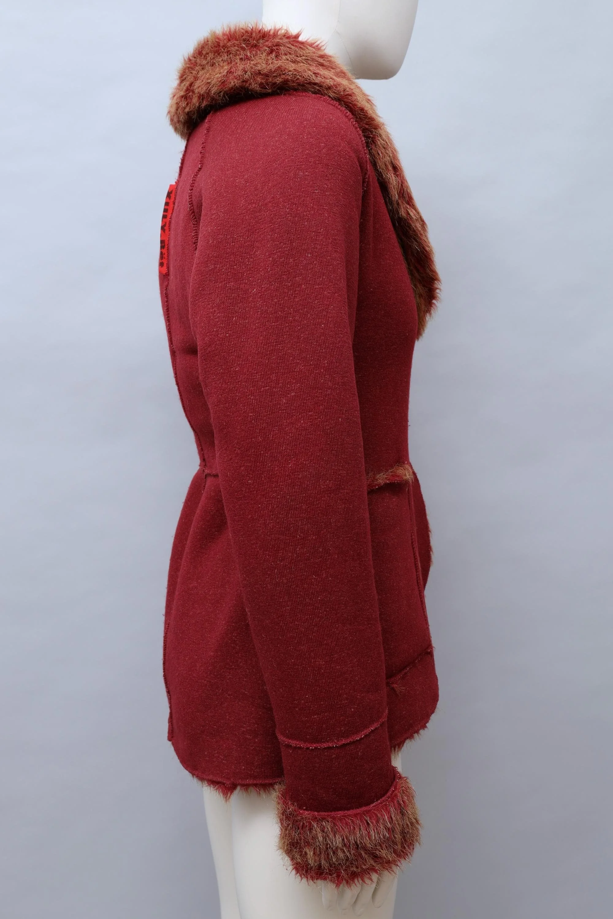 F/W 1999 Xuly Bët rust red reversible faux fur jacket