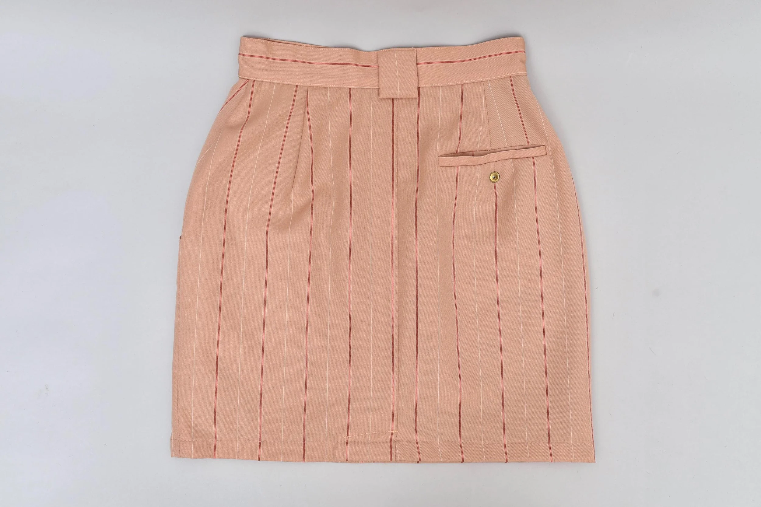 1990s Chantal Thomass apricot striped miniskirt