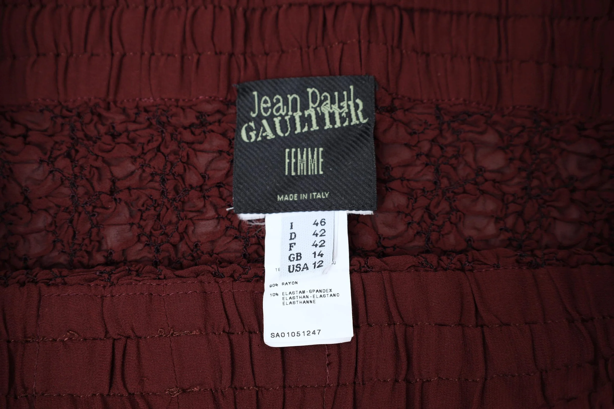 1990s Jean Paul Gaultier label tag