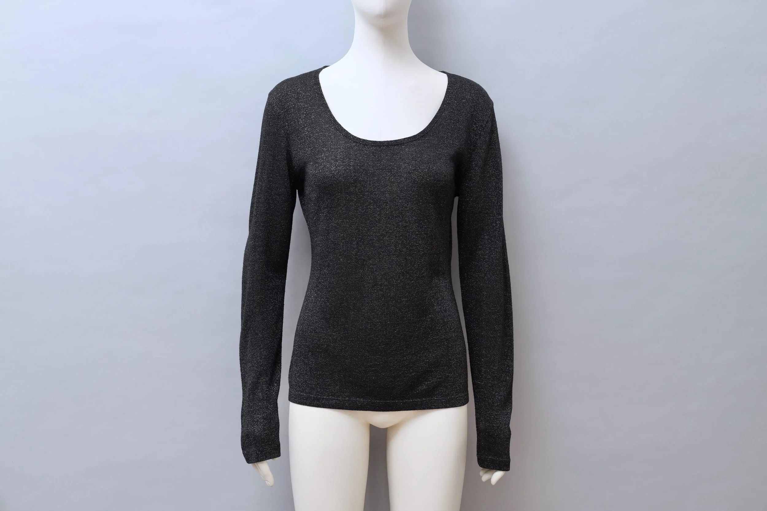 late 1980s / early 1990s Junior Gaultier metallic knit longsleeve shirt