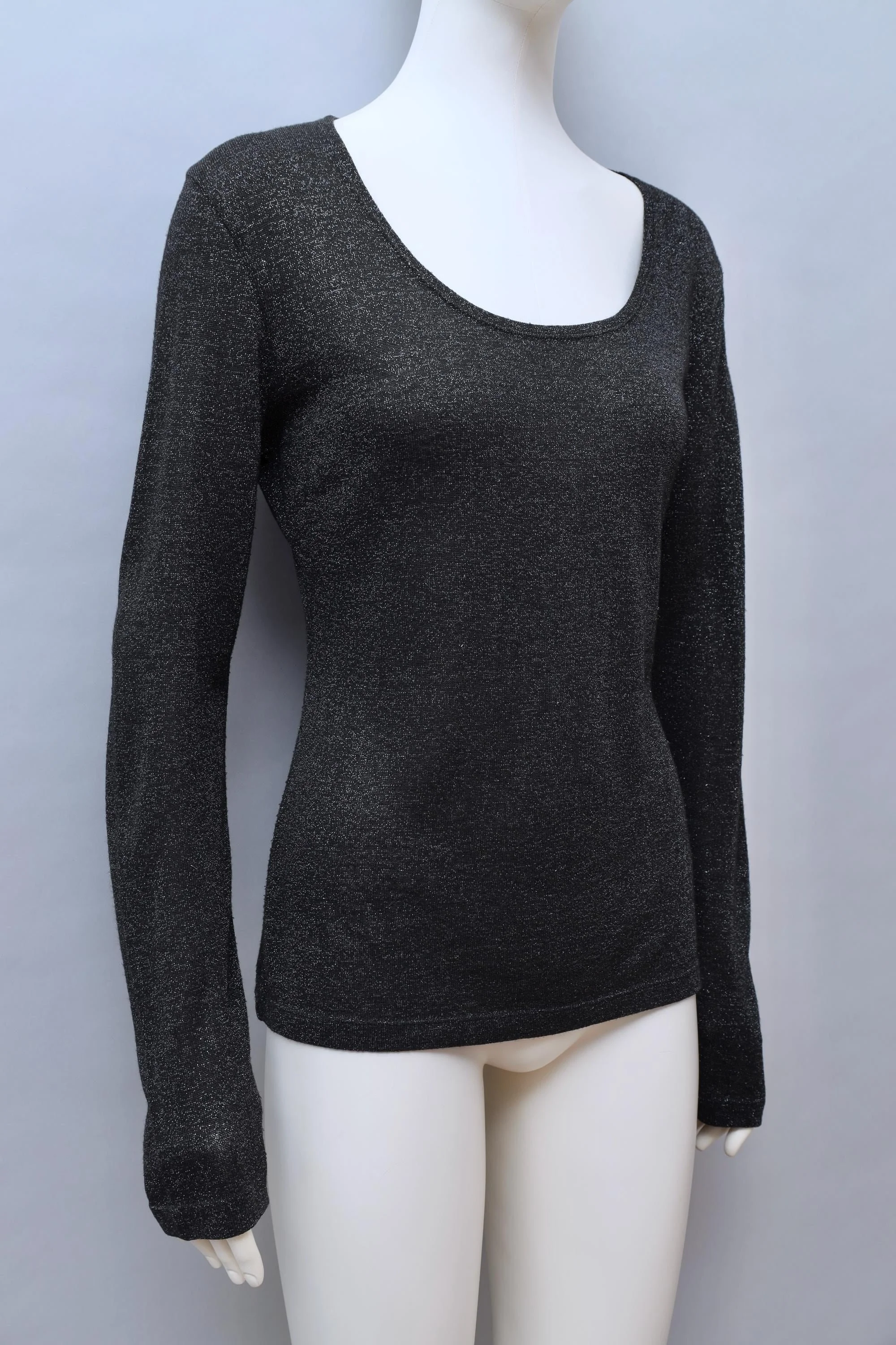 late 1980s / early 1990s Junior Gaultier metallic knit longsleeve shirt