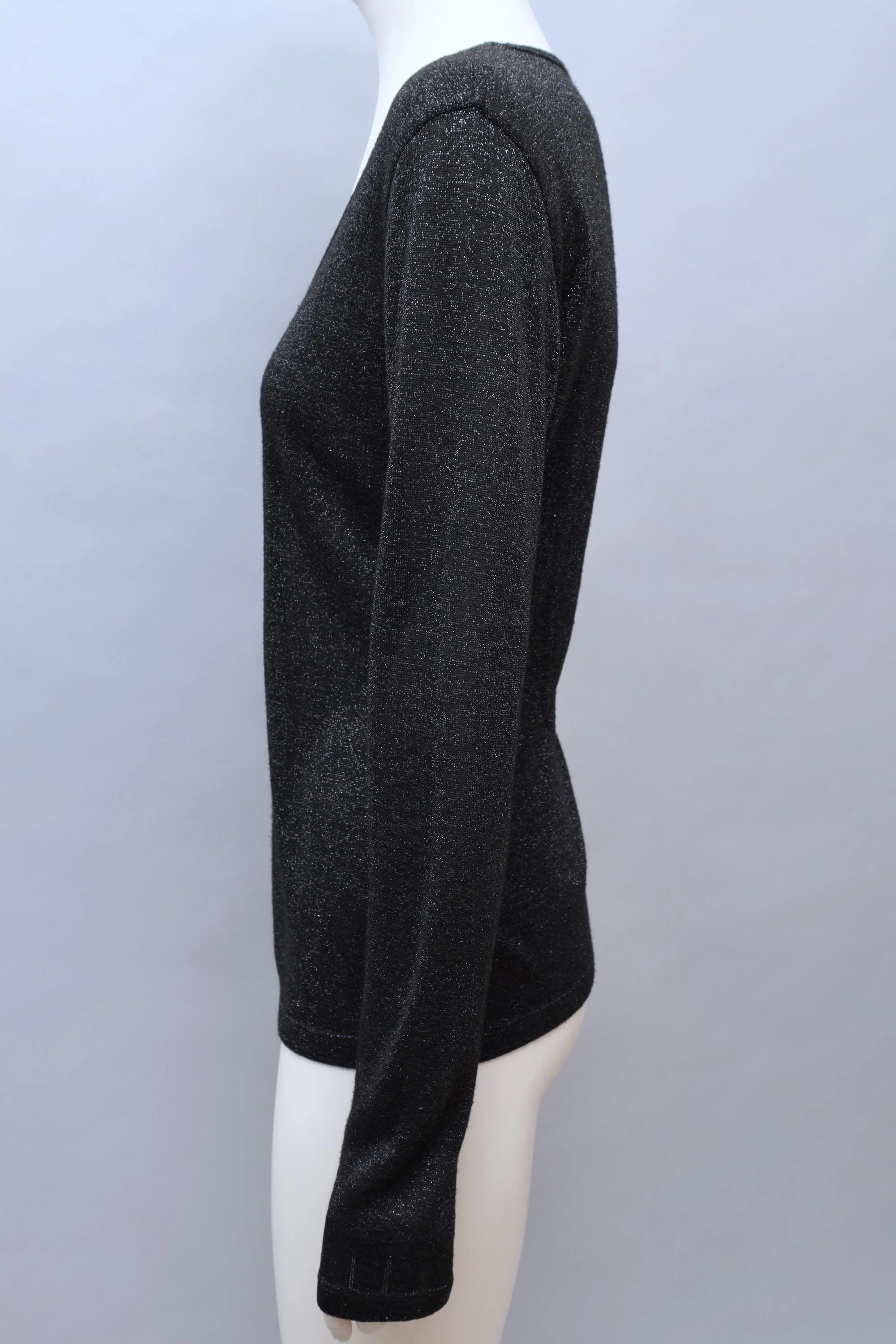 late 1980s / early 1990s Junior Gaultier metallic knit longsleeve shirt