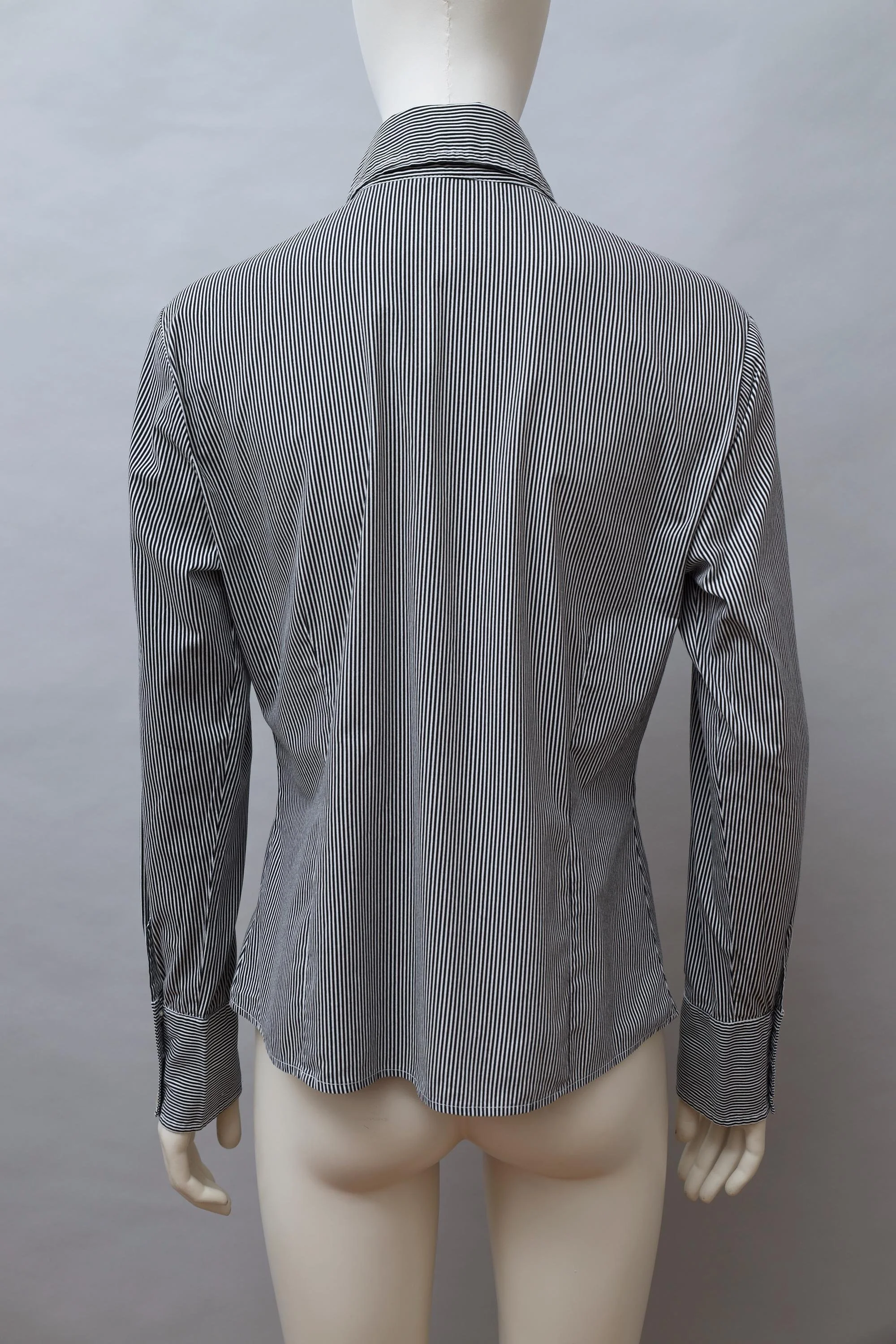 1990s DESTROY by John Richmond striped blouse with pointed collar