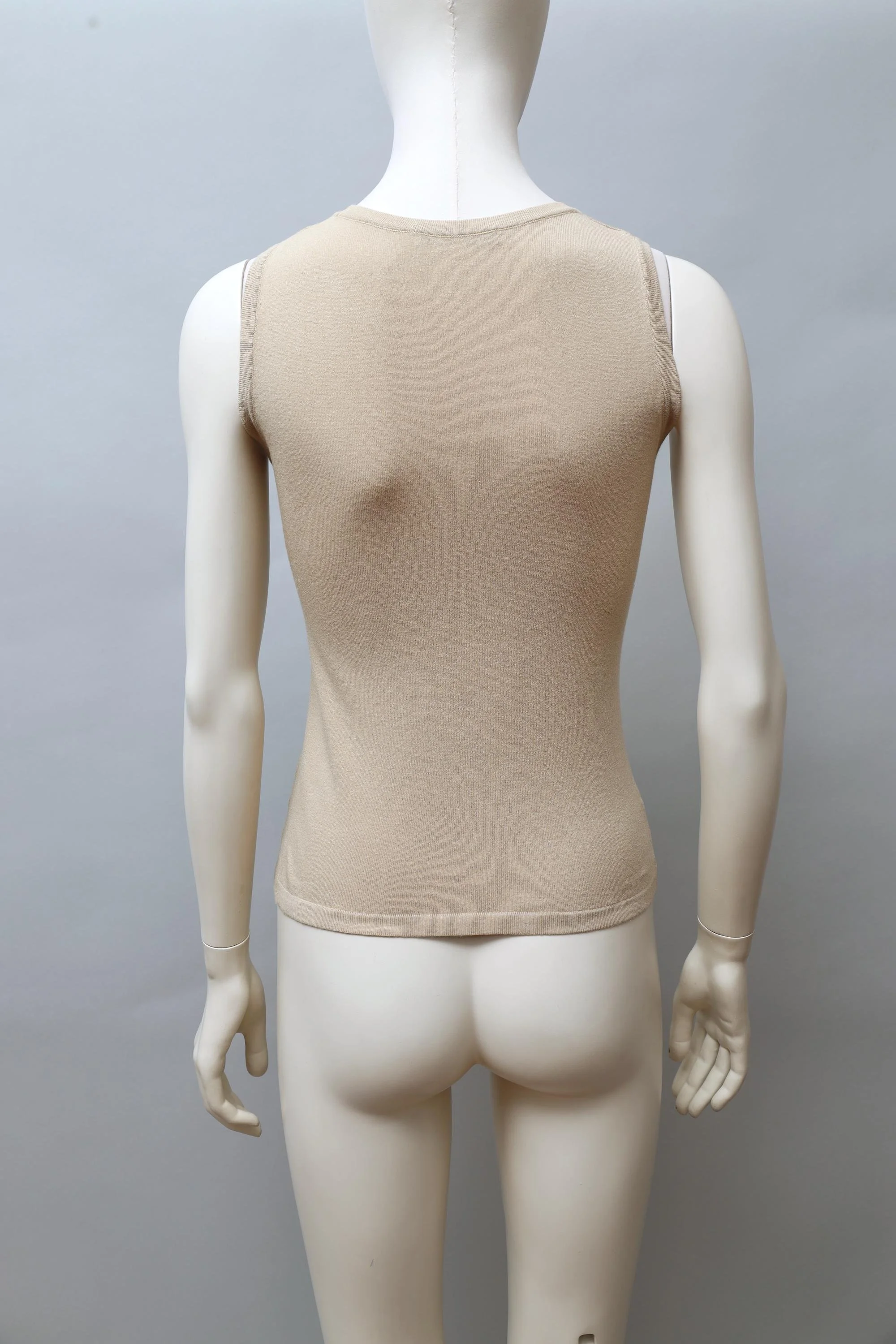 1990s George Rech turquoise and beige cyber dot stretch knit top