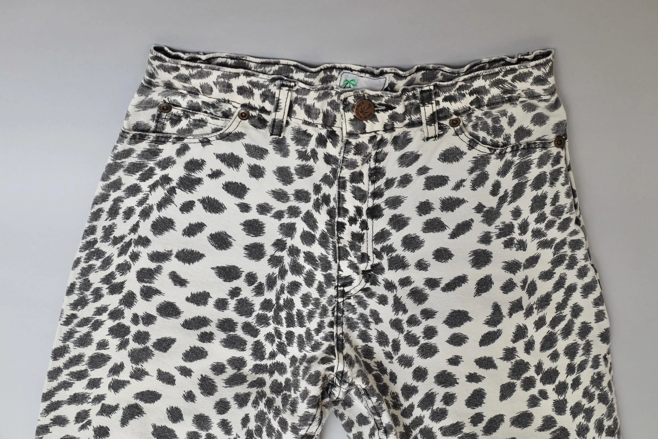 1980s Reminiscence by Stewart Richer cheetah print jeans
