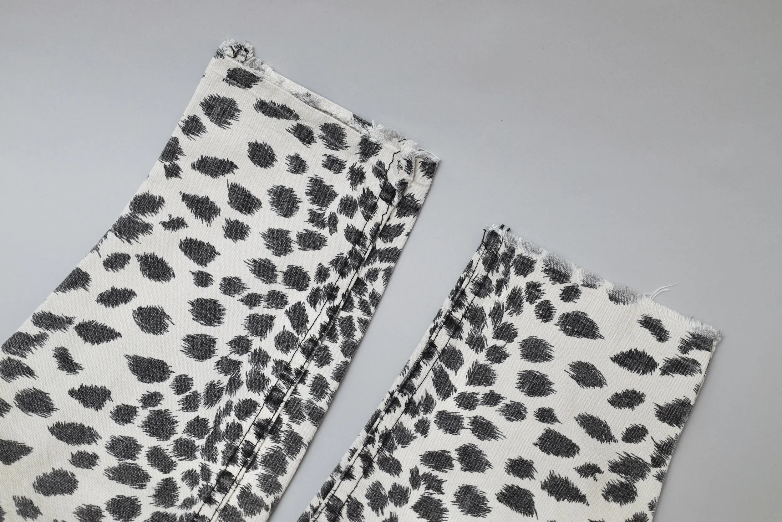 cheetah print jeans hem