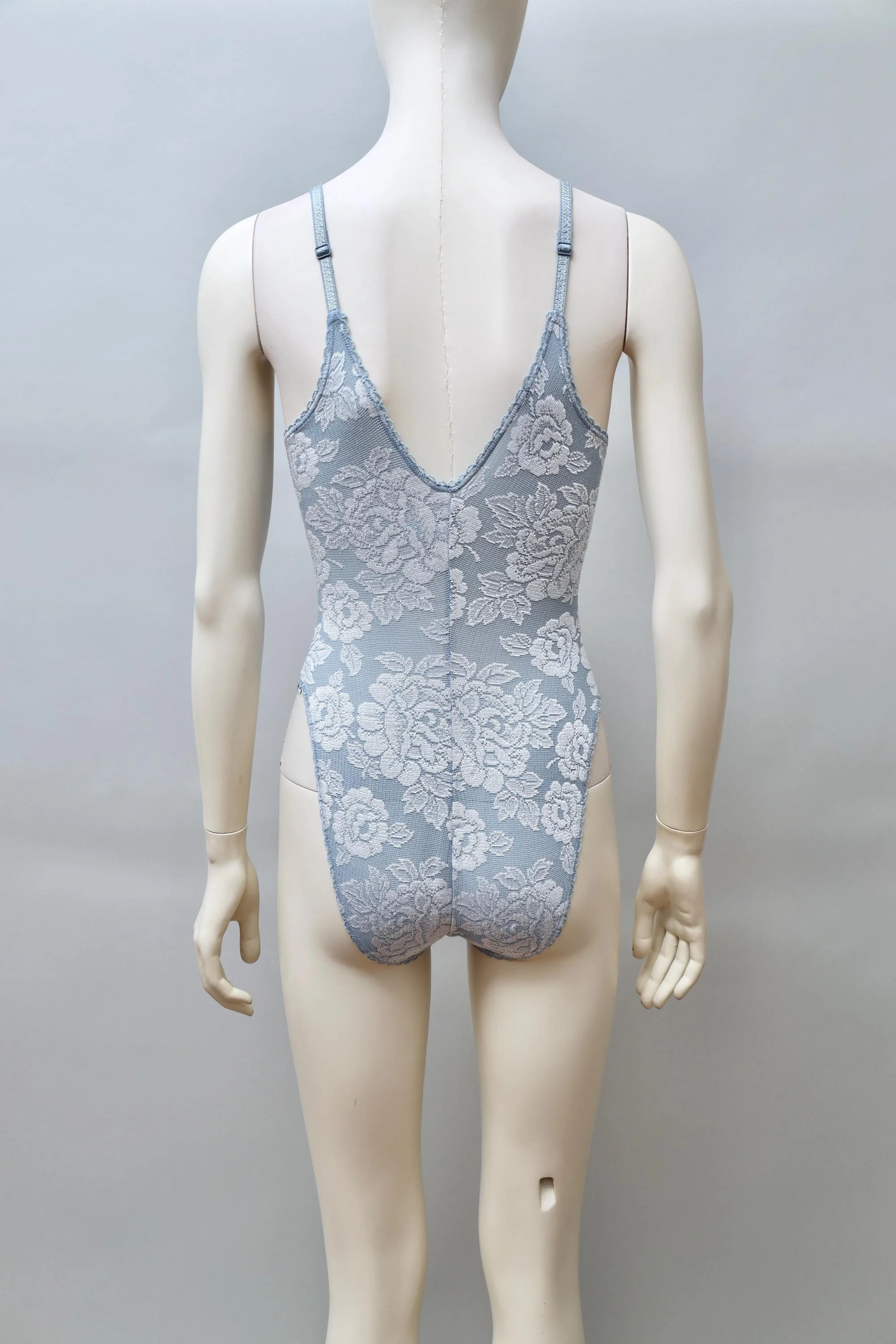 late 1980s / early 1990s Occhi Verdi ice blue brocade bodysuit
