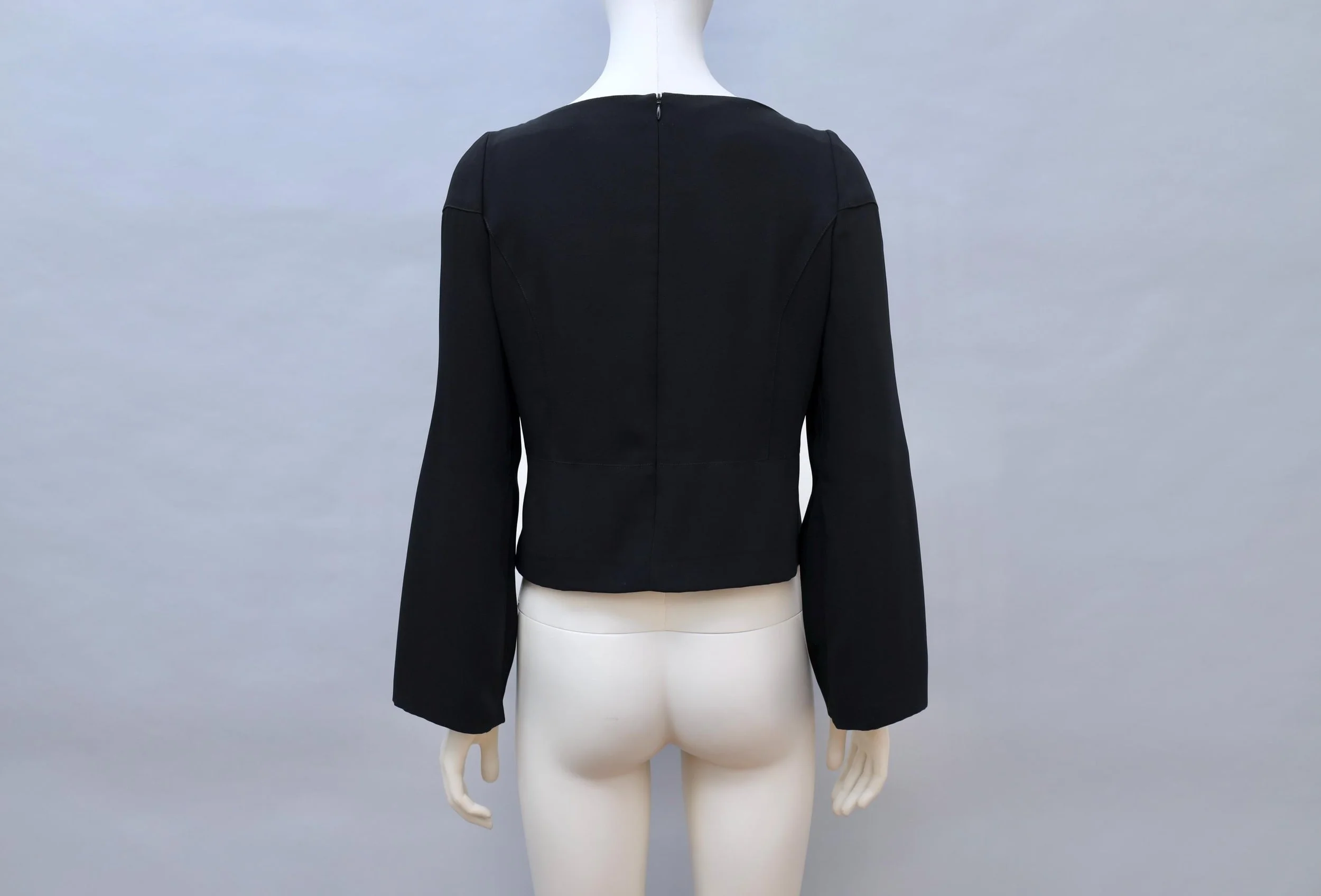 S/S 2000 Mugler by Thierry Mugler black slit crêpe top