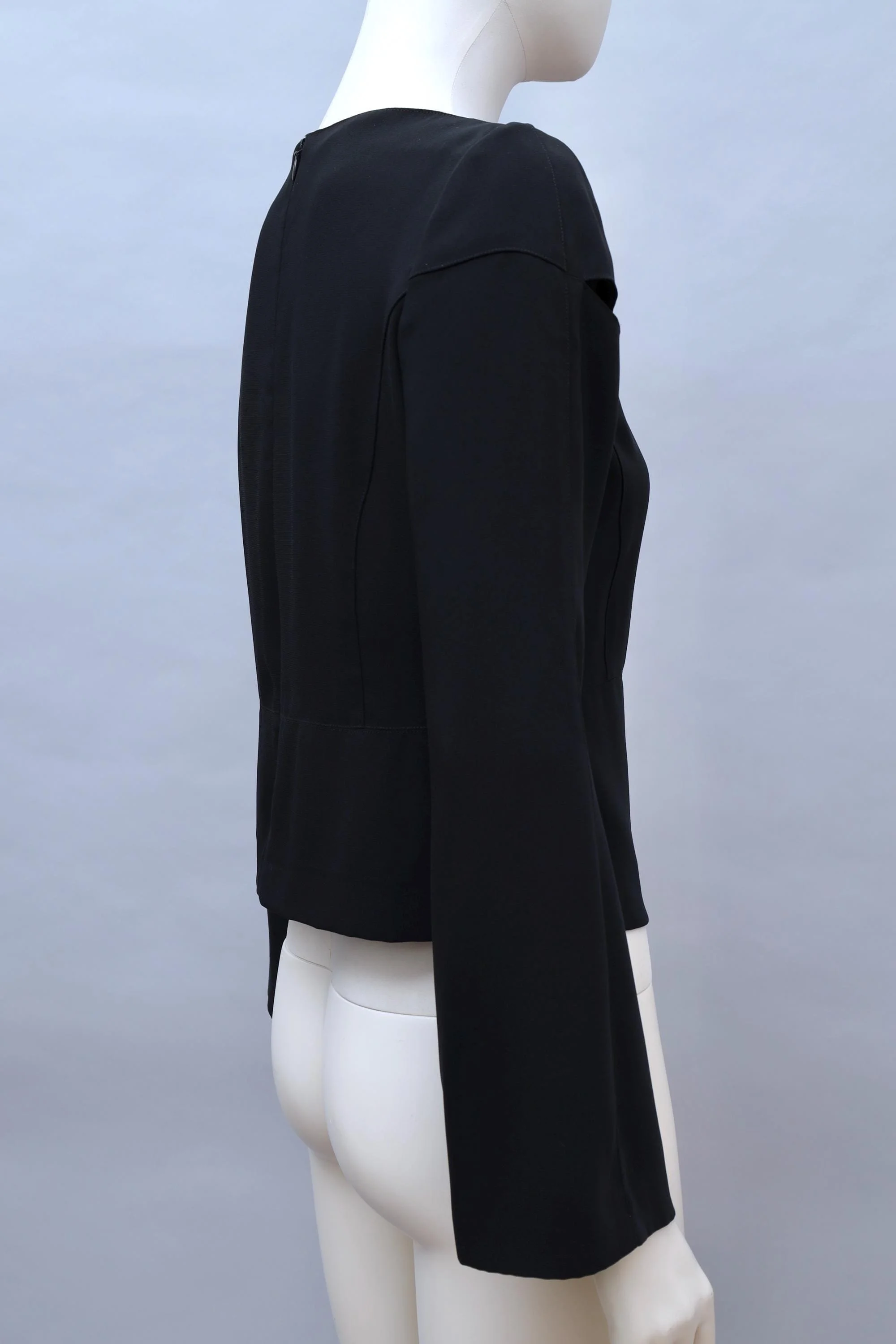 S/S 2000 Mugler by Thierry Mugler black slit crêpe top