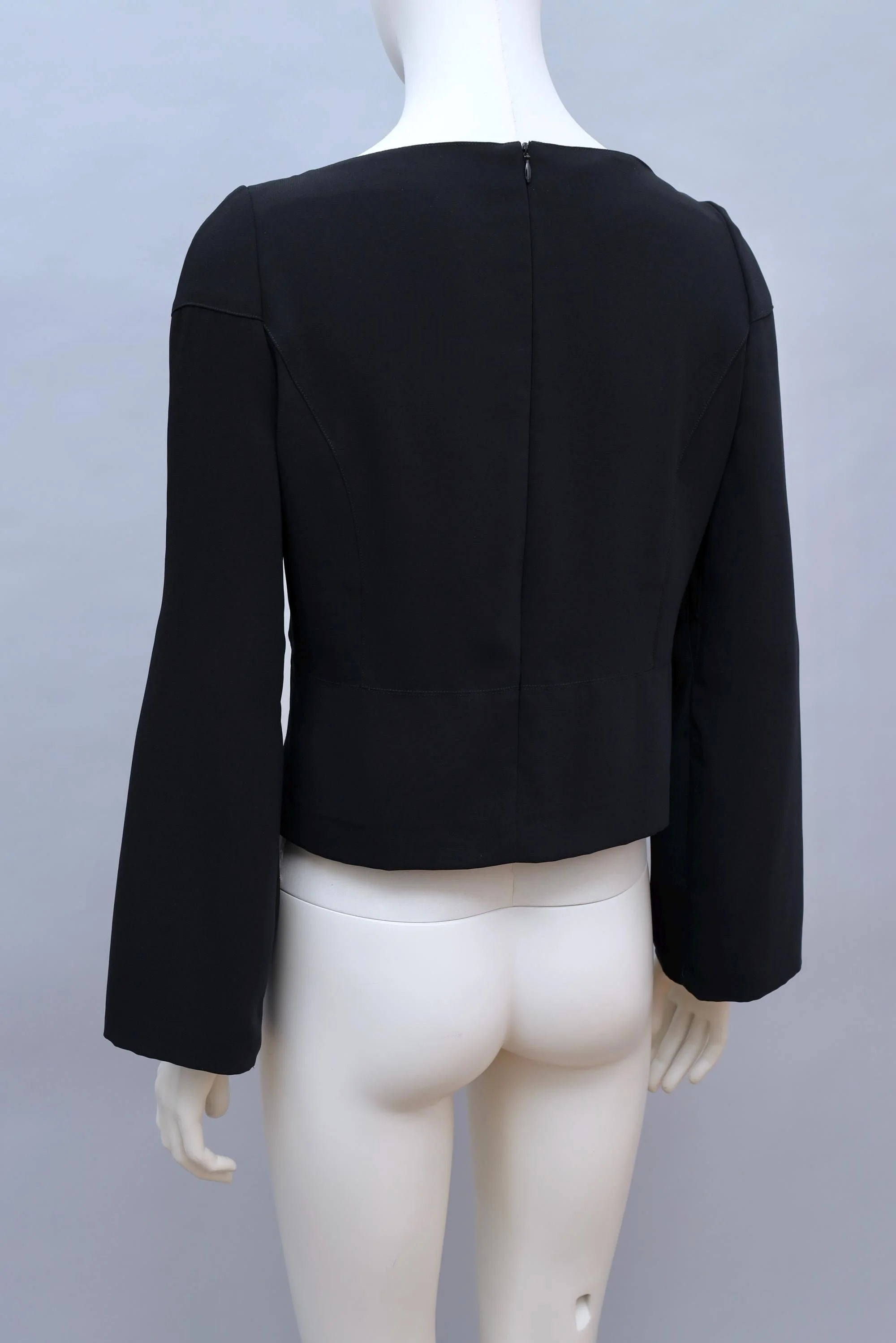 S/S 2000 Mugler by Thierry Mugler black slit crêpe top