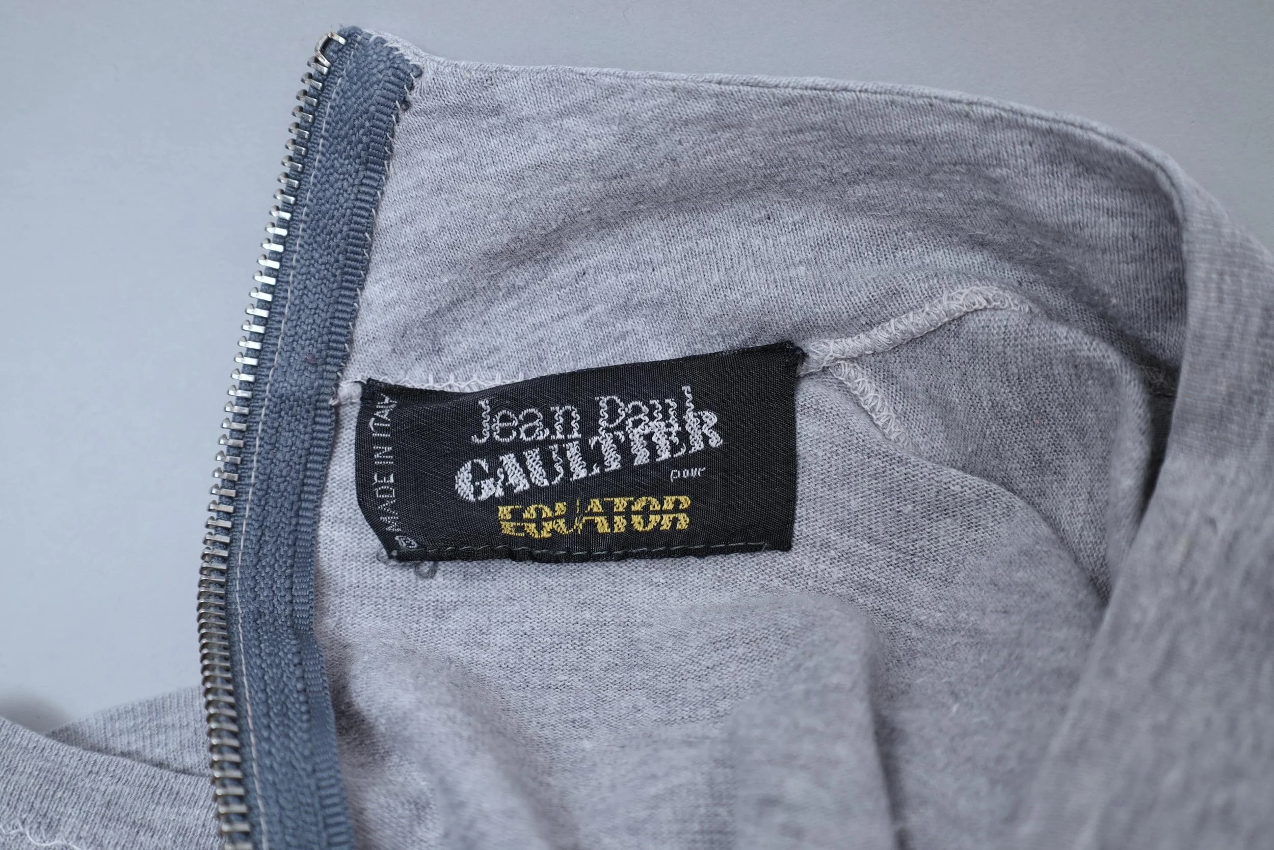 F/W 1987 Jean Paul Gaultier pour Equator label tag