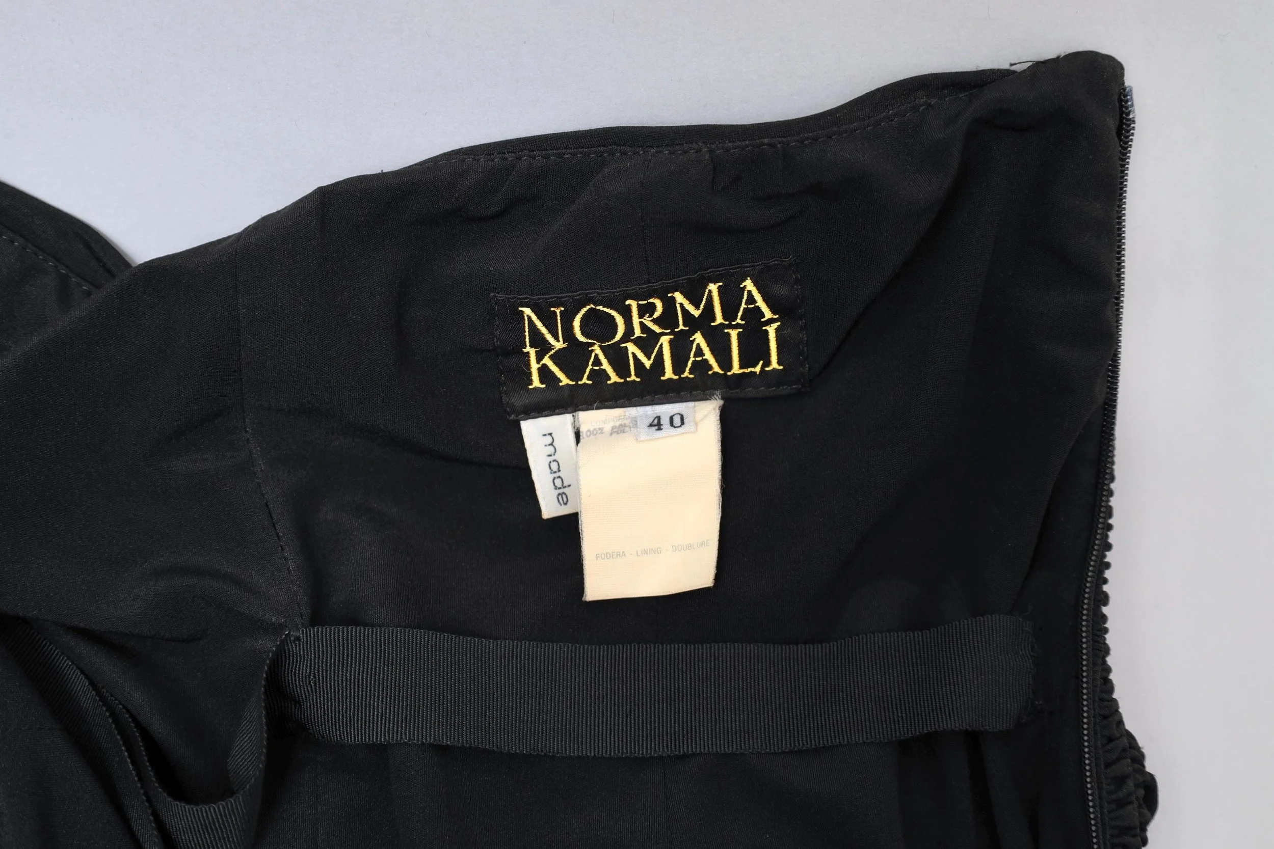 late 1980s / early 1990s Norma Kamali label tag