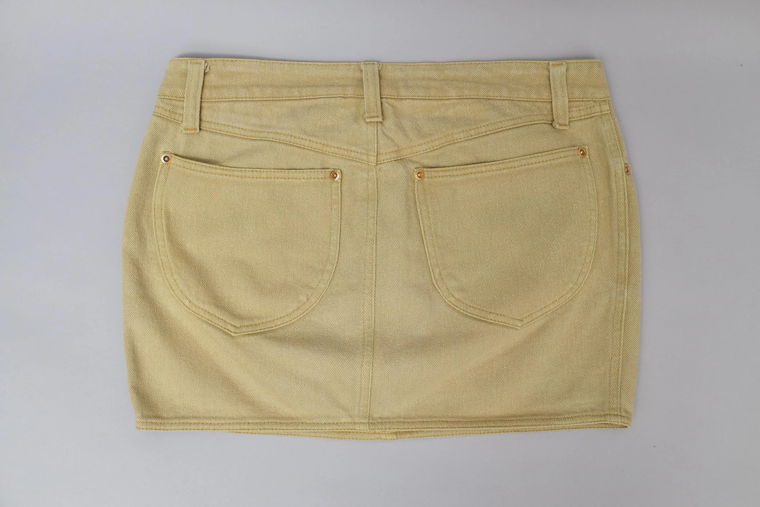 S/S 1989 Junior Gaultier anis green cotton gabardine mini skirt