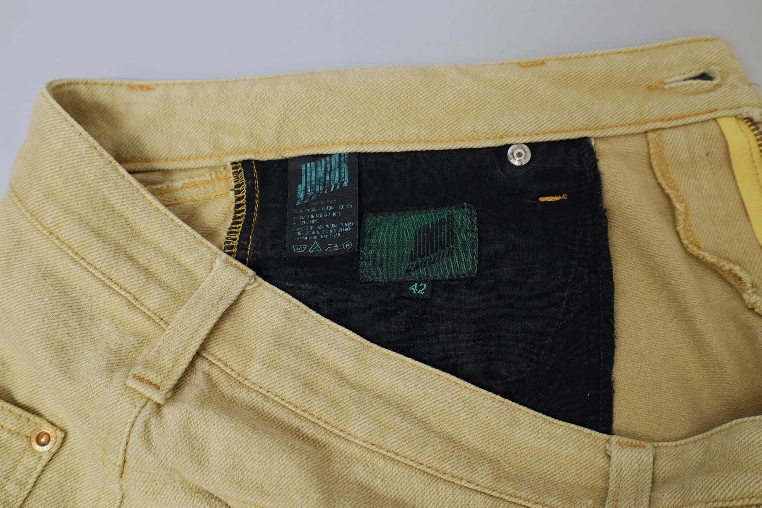 1980s Junior Gaultier label tag