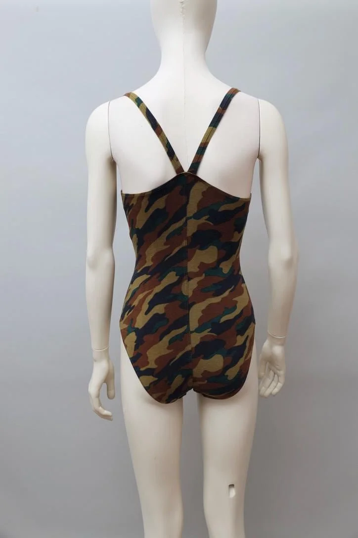 S/S 1988 Chantal Thomass camouflage bodysuit