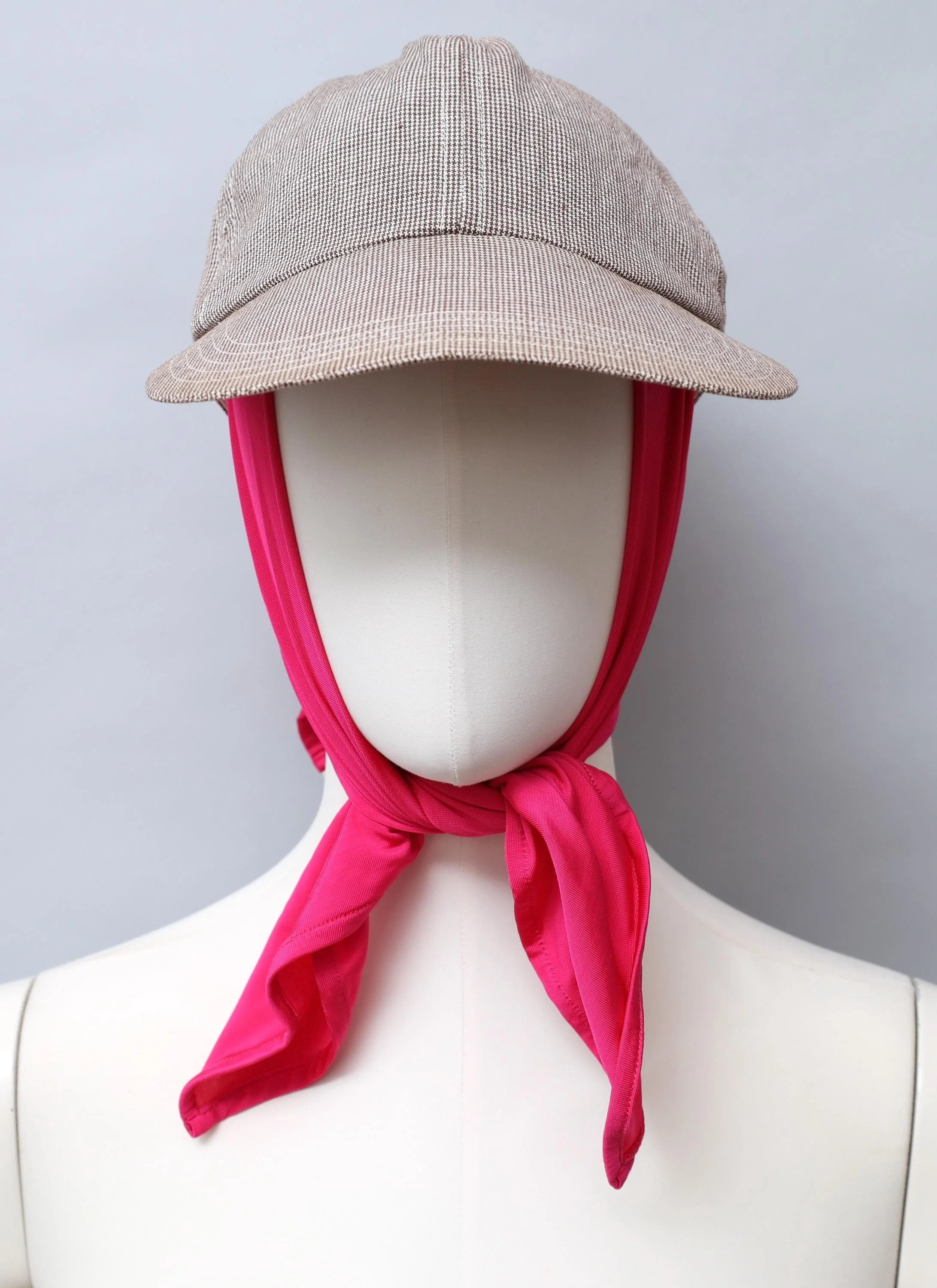 late 1980s / early 1990s Chantal Thomass brown puppytooth cap