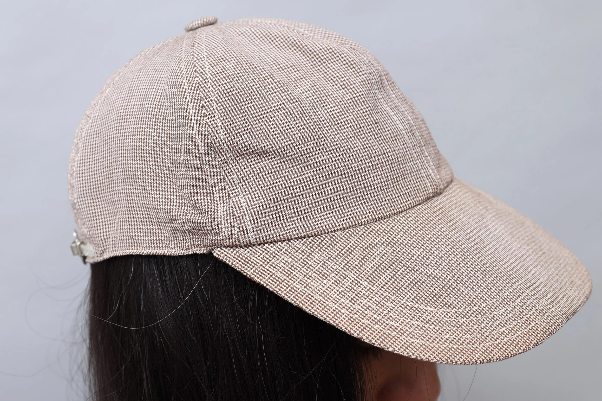 late 1980s / early 1990s Chantal Thomass brown puppytooth cap