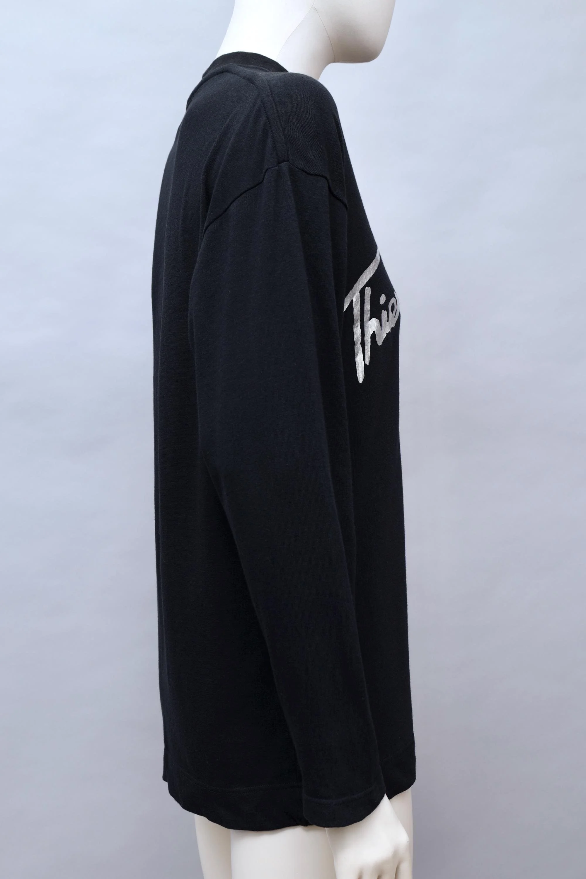 late 1980s / early 1990s Thierry Mugler activ metallic signature logo longsleeve