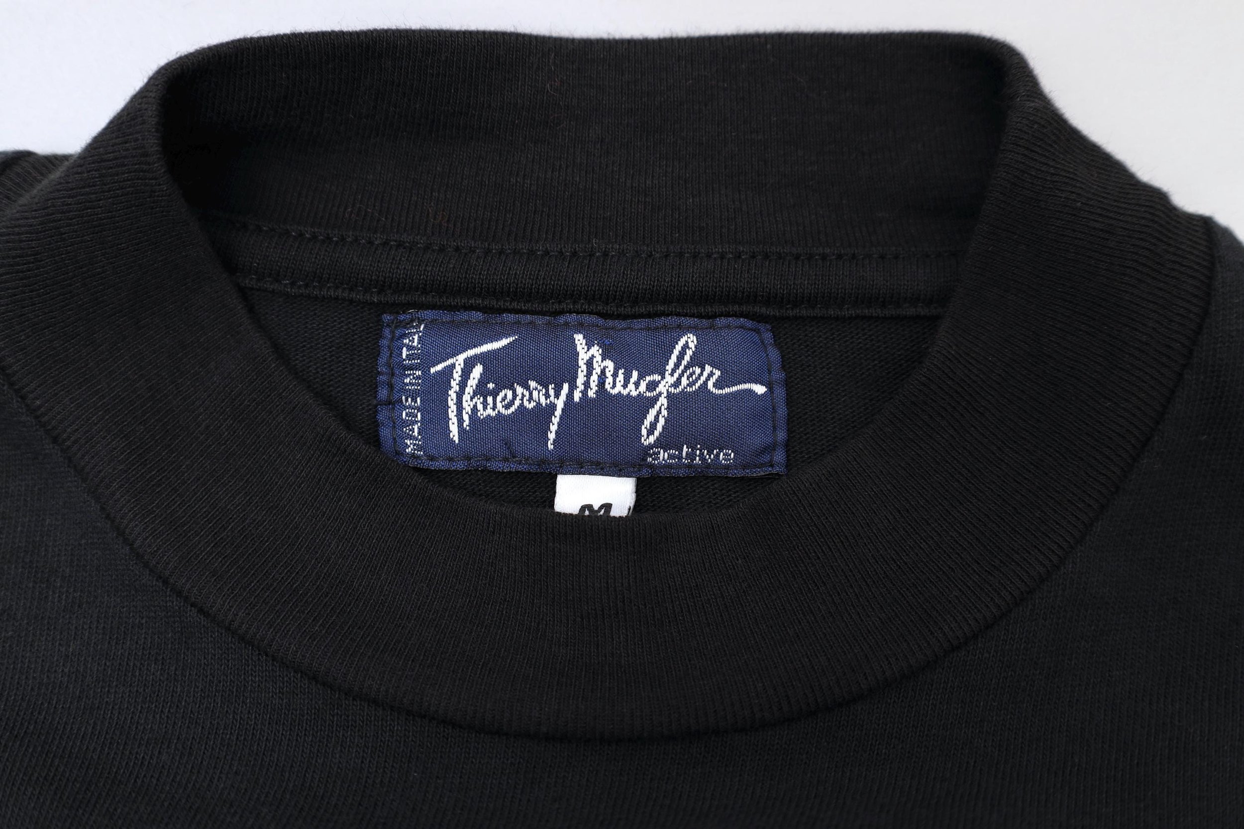 late 1980s / early 1990s Thierry Mugler activ label tag