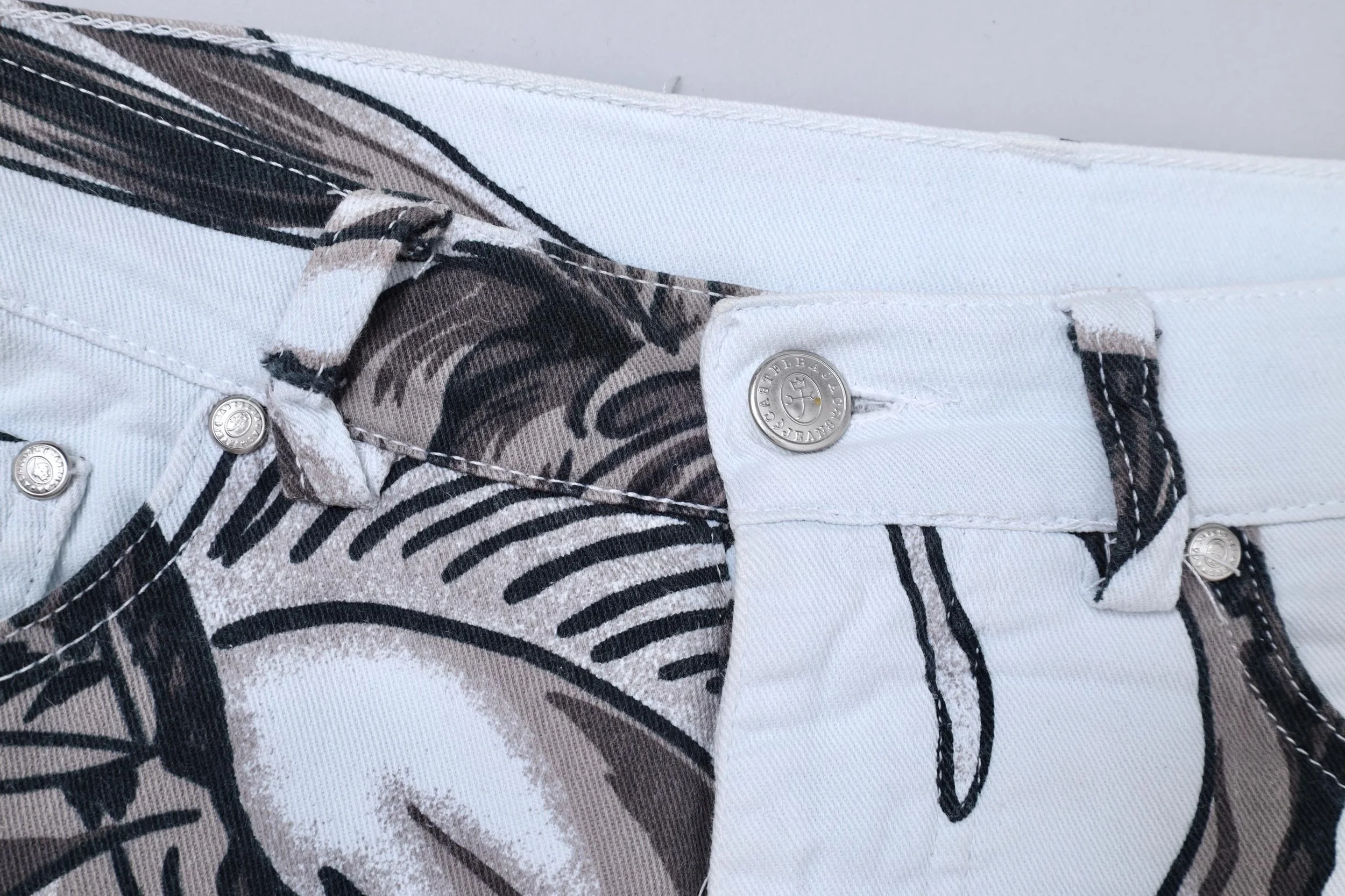 1990s Jean-Charles de Castelbajac horse print jeans