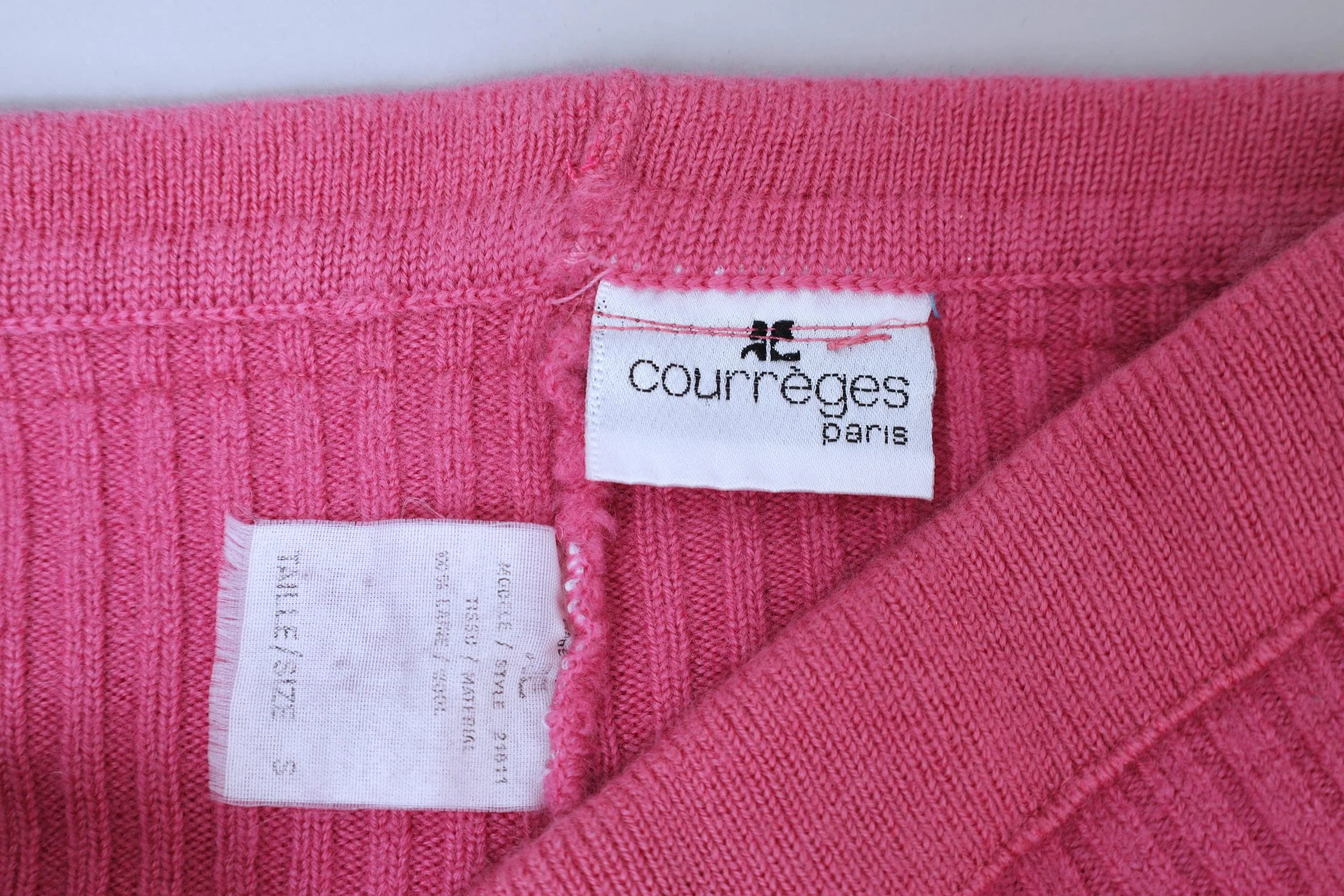 1970s Courrèges label tag