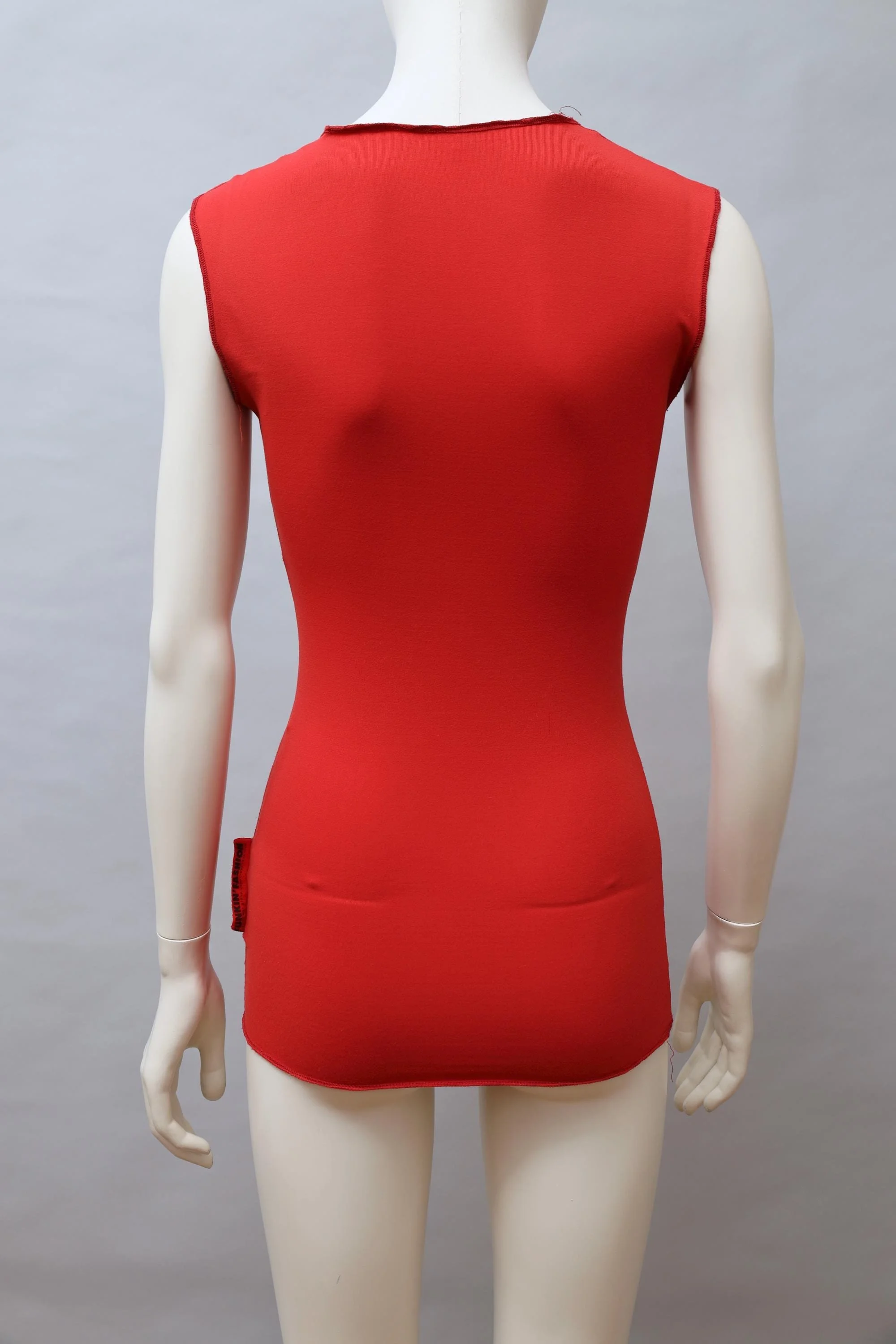 1990s Xuly Bët red stretch logo tank top