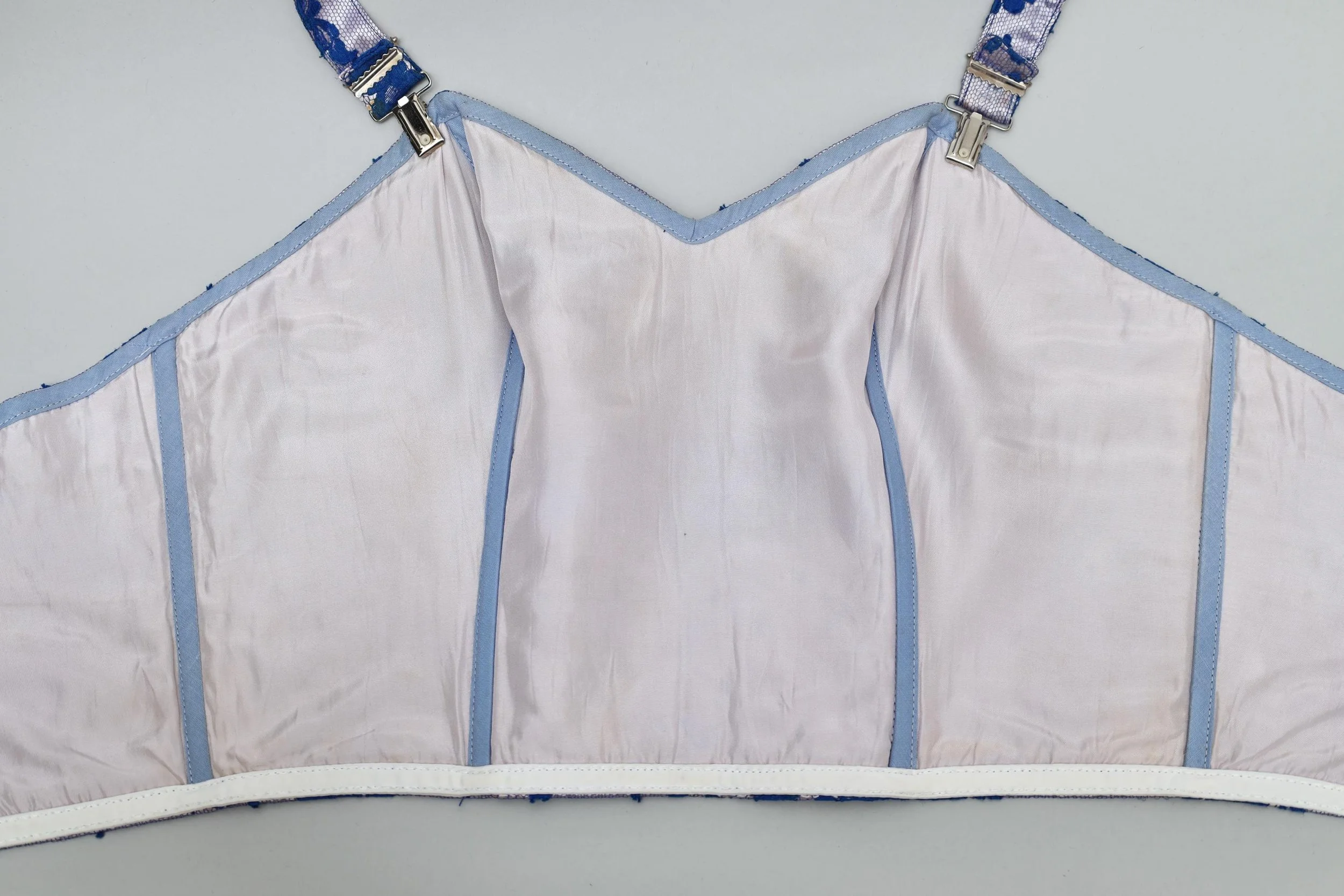 1980s Yvan & Marzia satin bustier lining