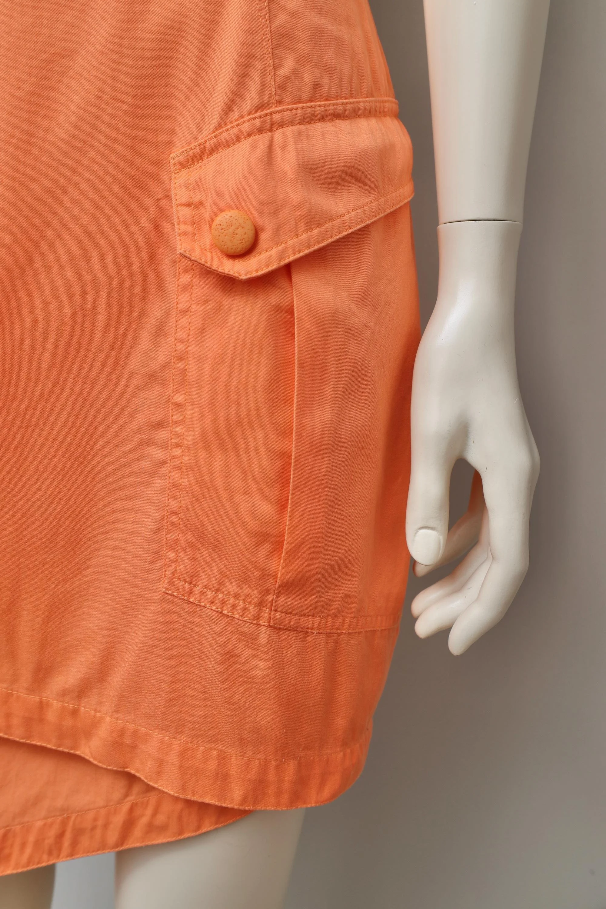 orange sherbet wrap mini skirt pocket