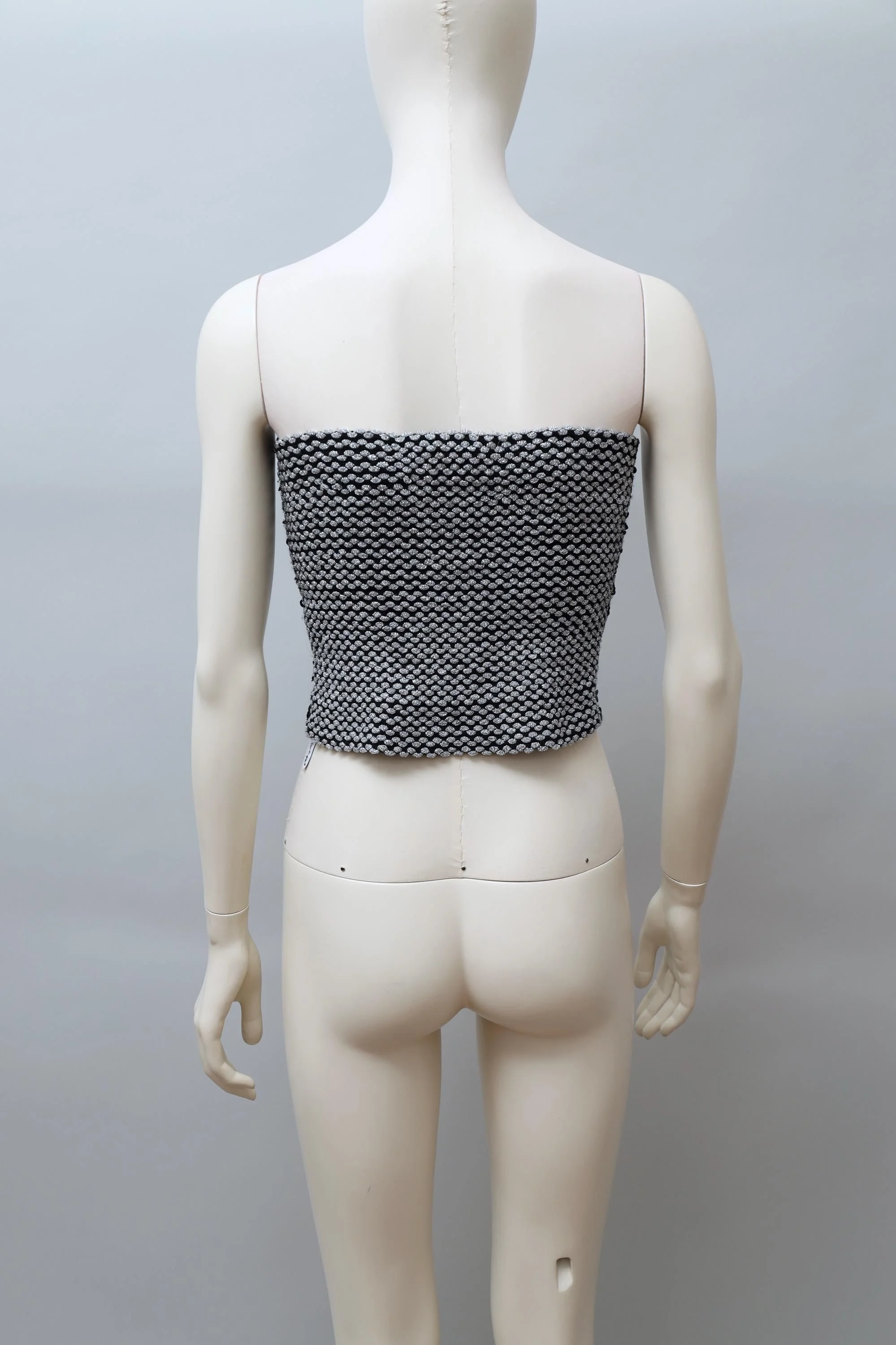 1980s J.Francois Charles Piero Panchetti metallic thread sequin bandeau top