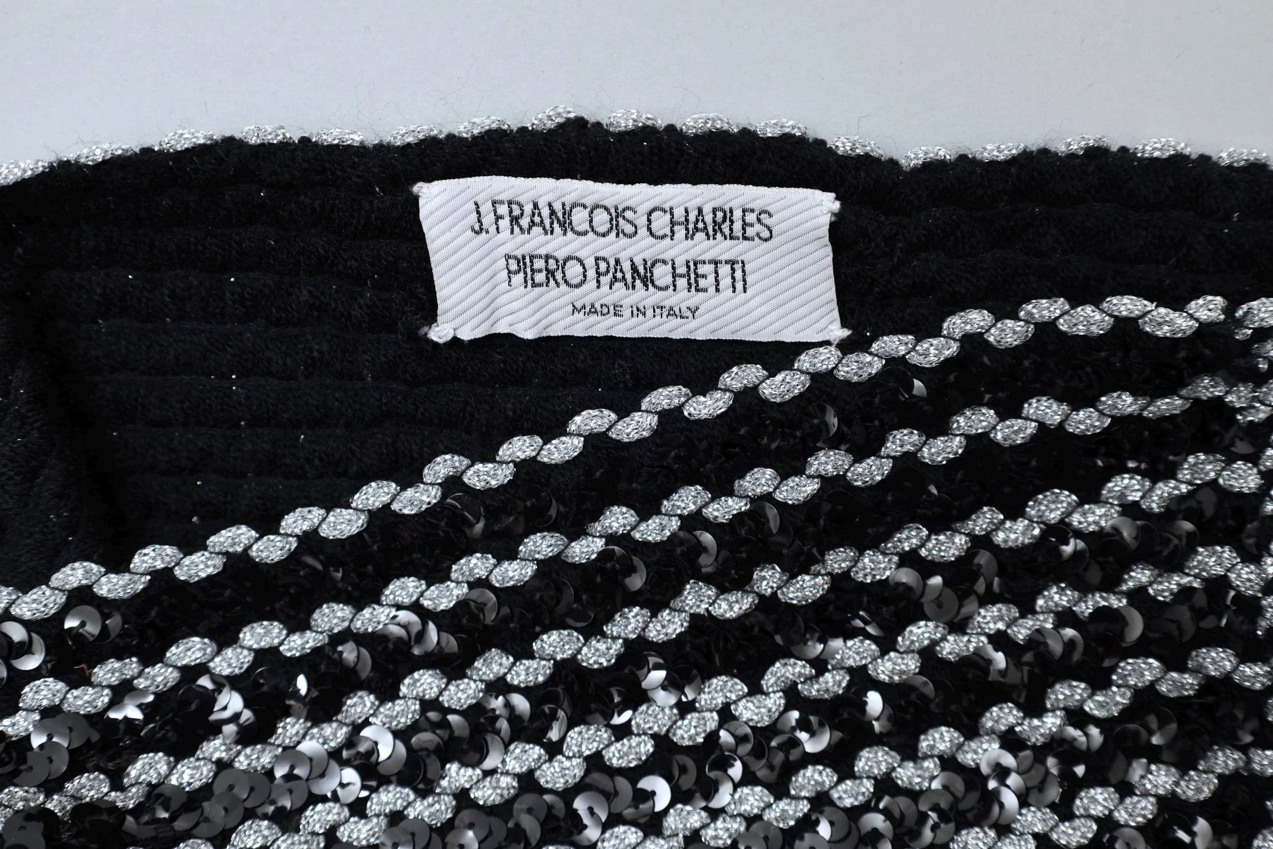 1980s J.Francois Charles Piero Panchetti label tag