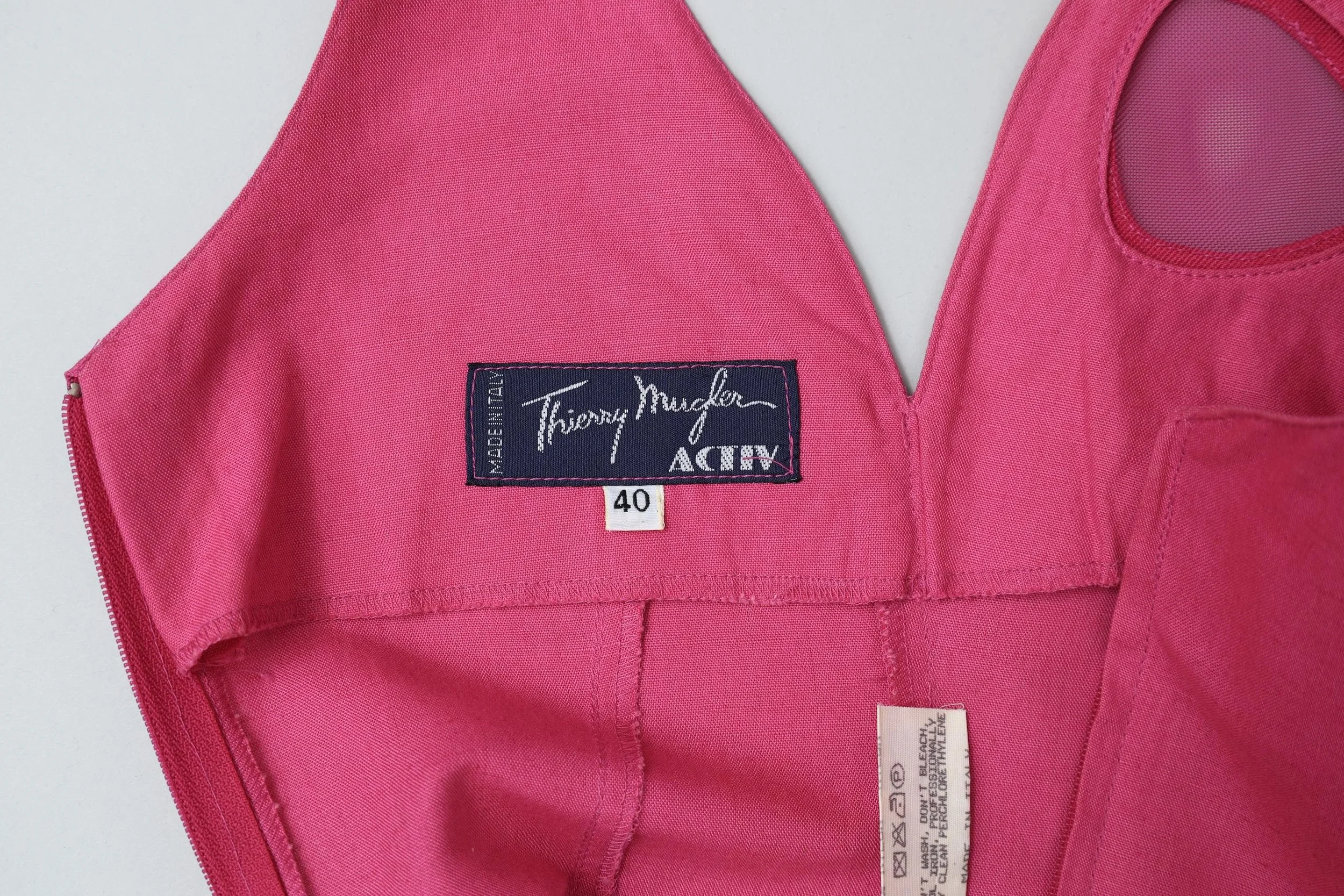 late 1980s / early 1990s Thierry Mugler Activ label tag