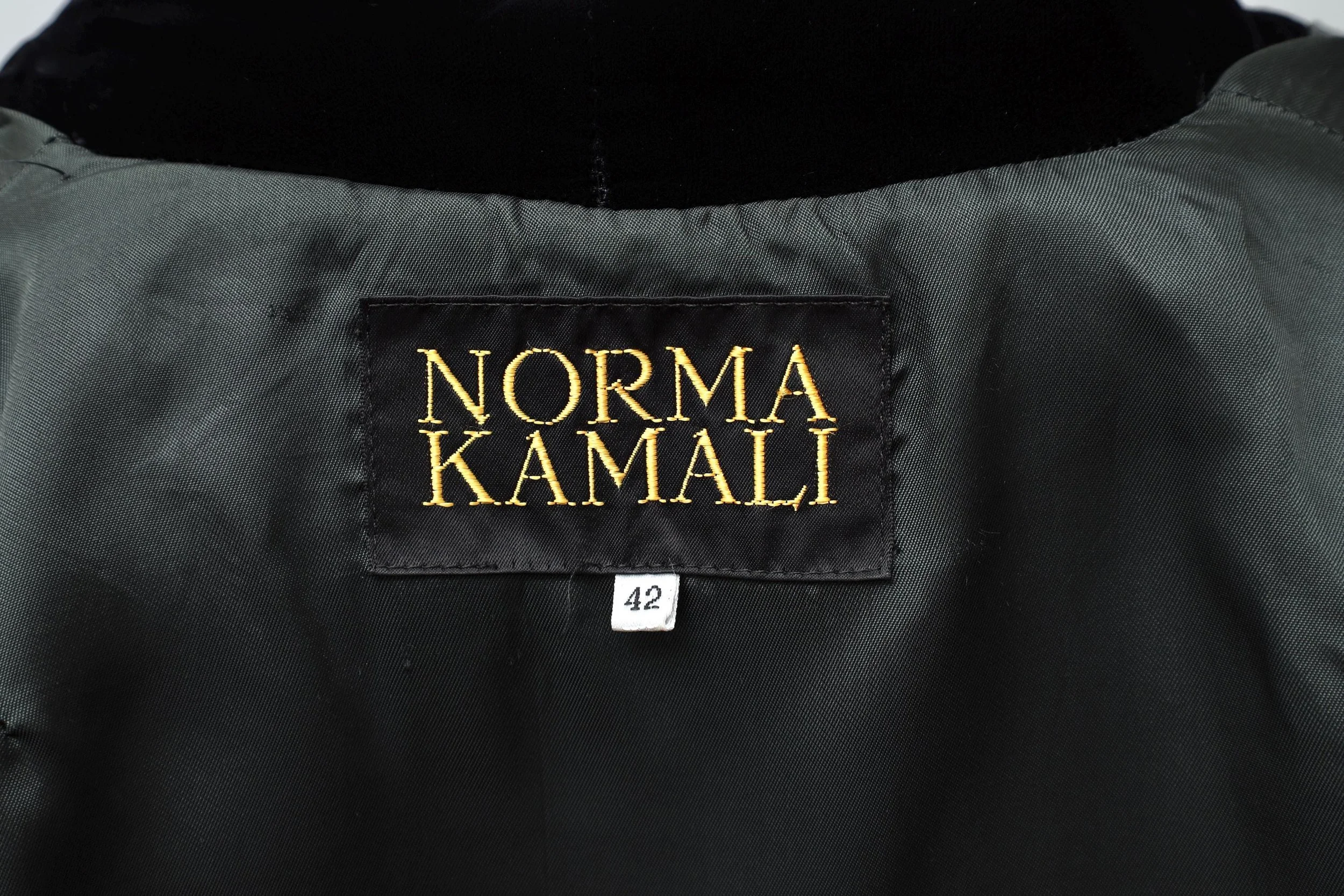 1980s Norma Kamali label tag