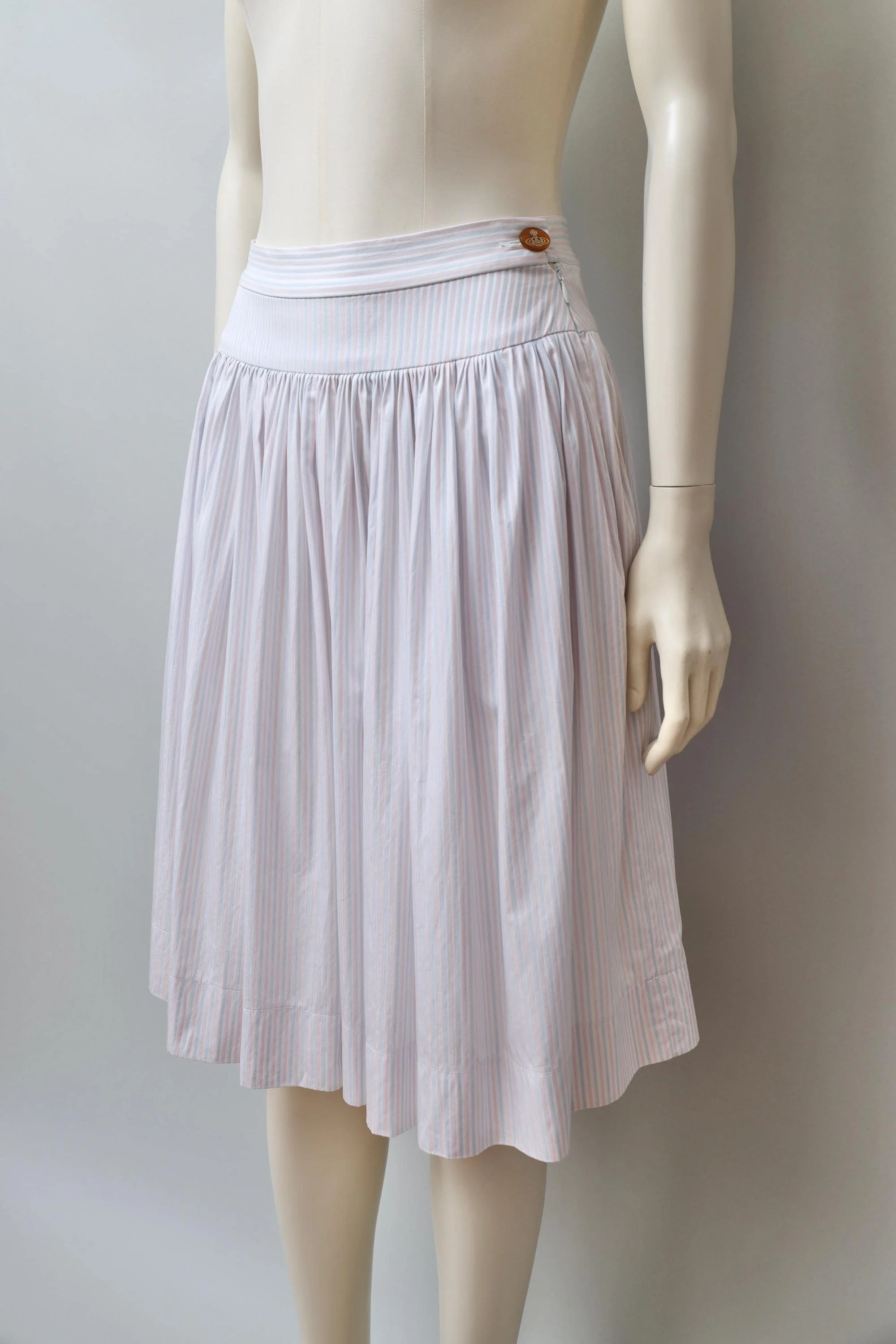 S/S 2013 Vivienne Westwood Red Label pastel striped cotton skirt