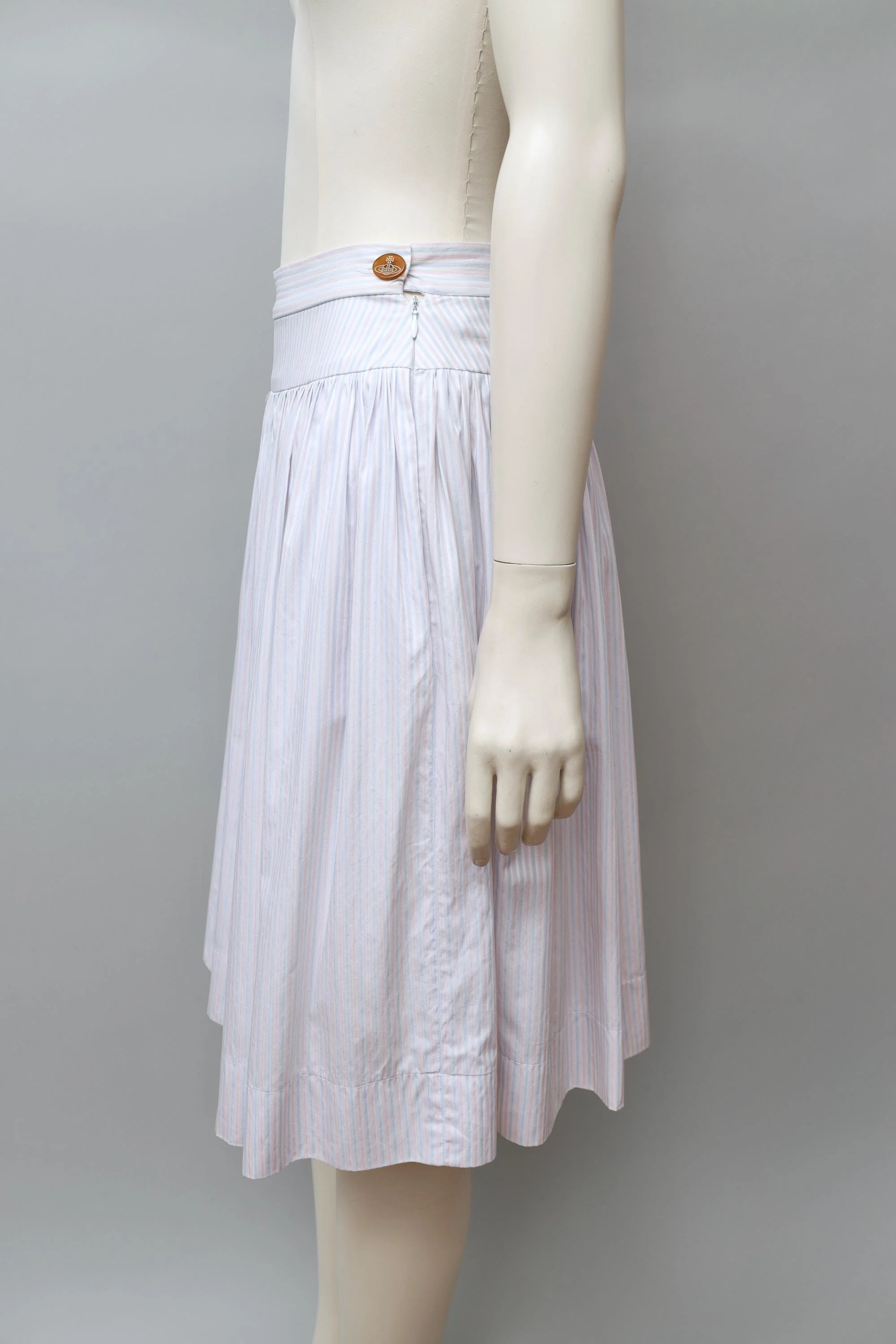 S/S 2013 Vivienne Westwood Red Label pastel striped cotton skirt