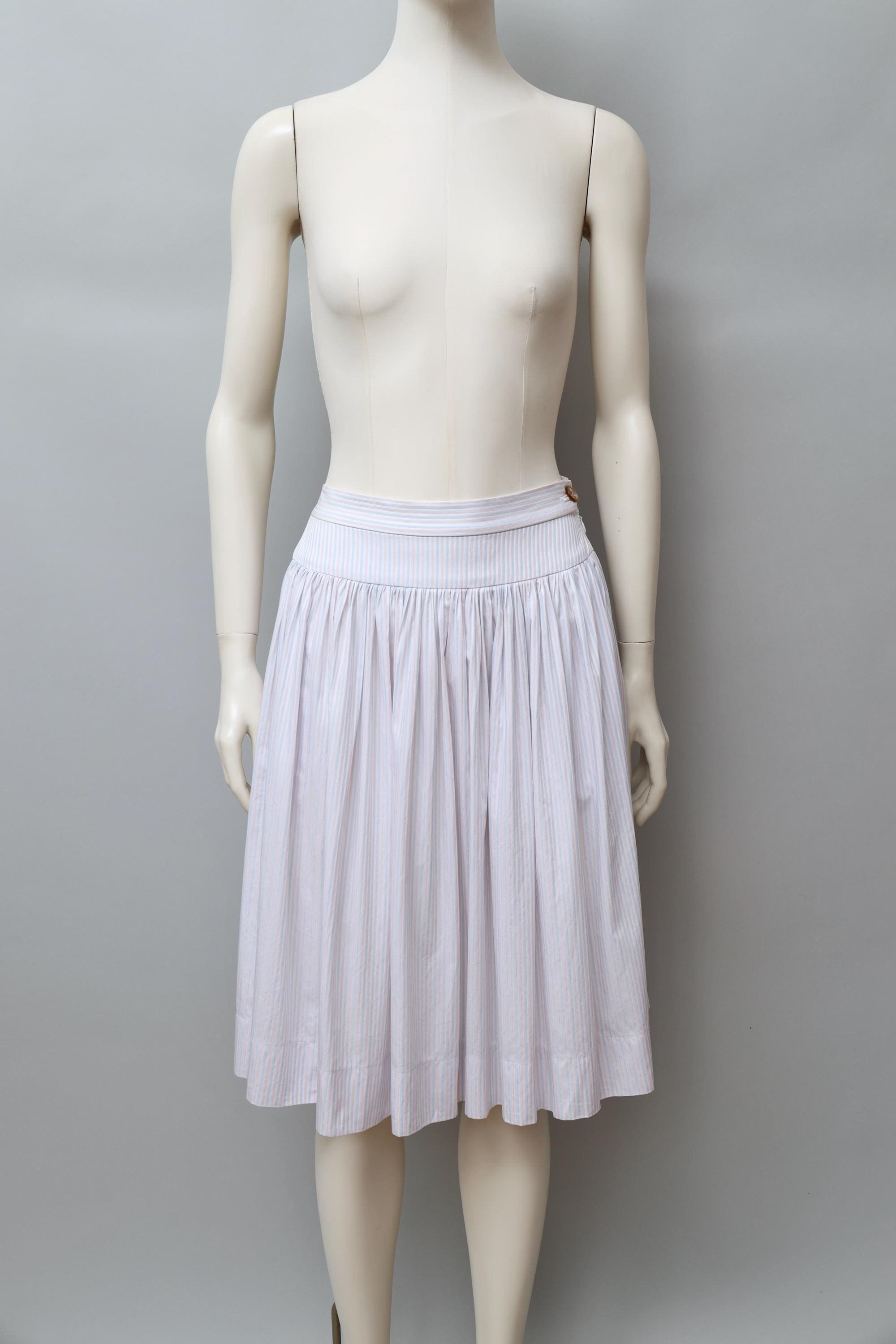 S/S 2013 Vivienne Westwood Red Label pastel striped cotton skirt