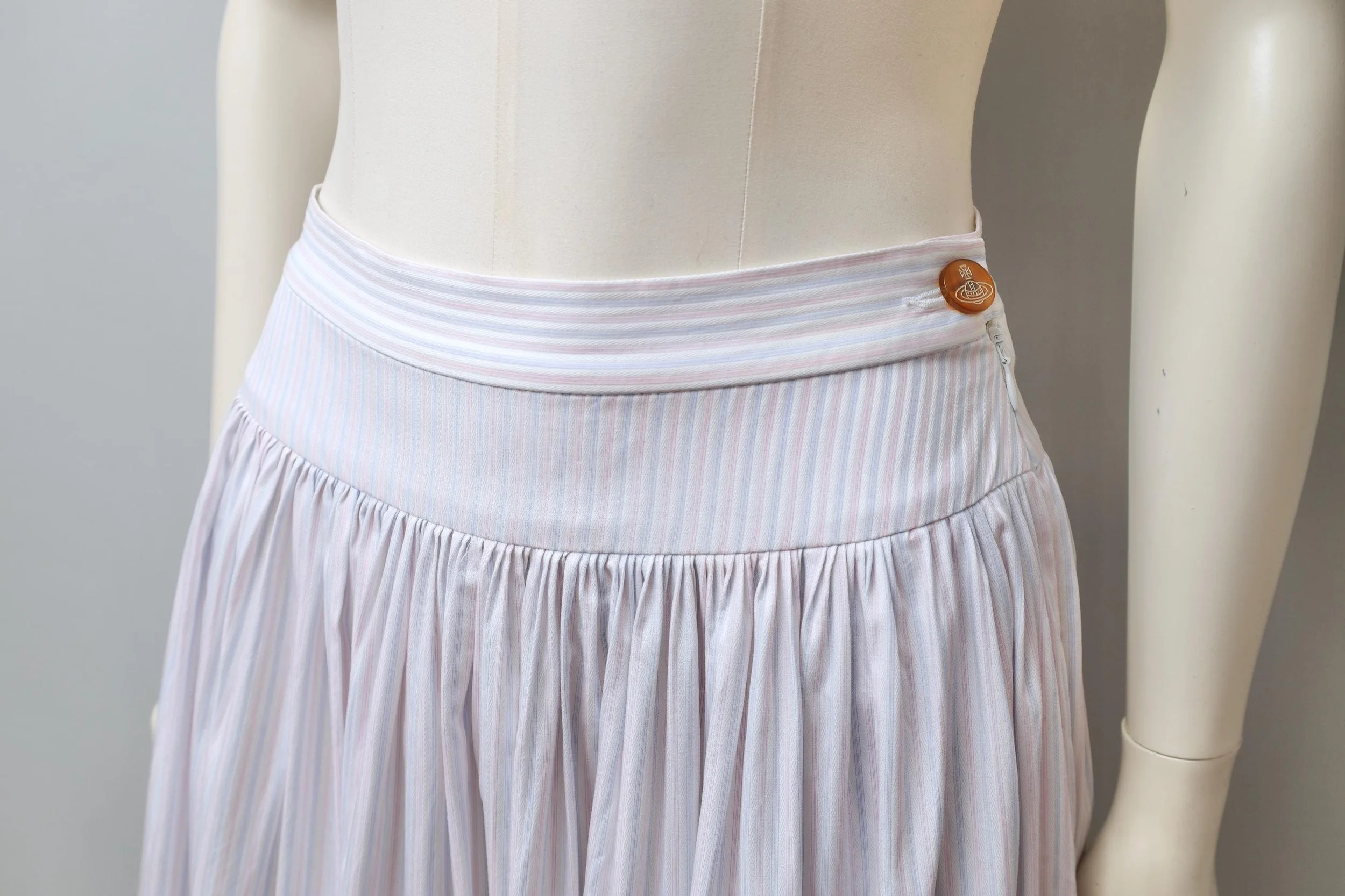 S/S 2013 Vivienne Westwood Red Label pastel striped cotton skirt