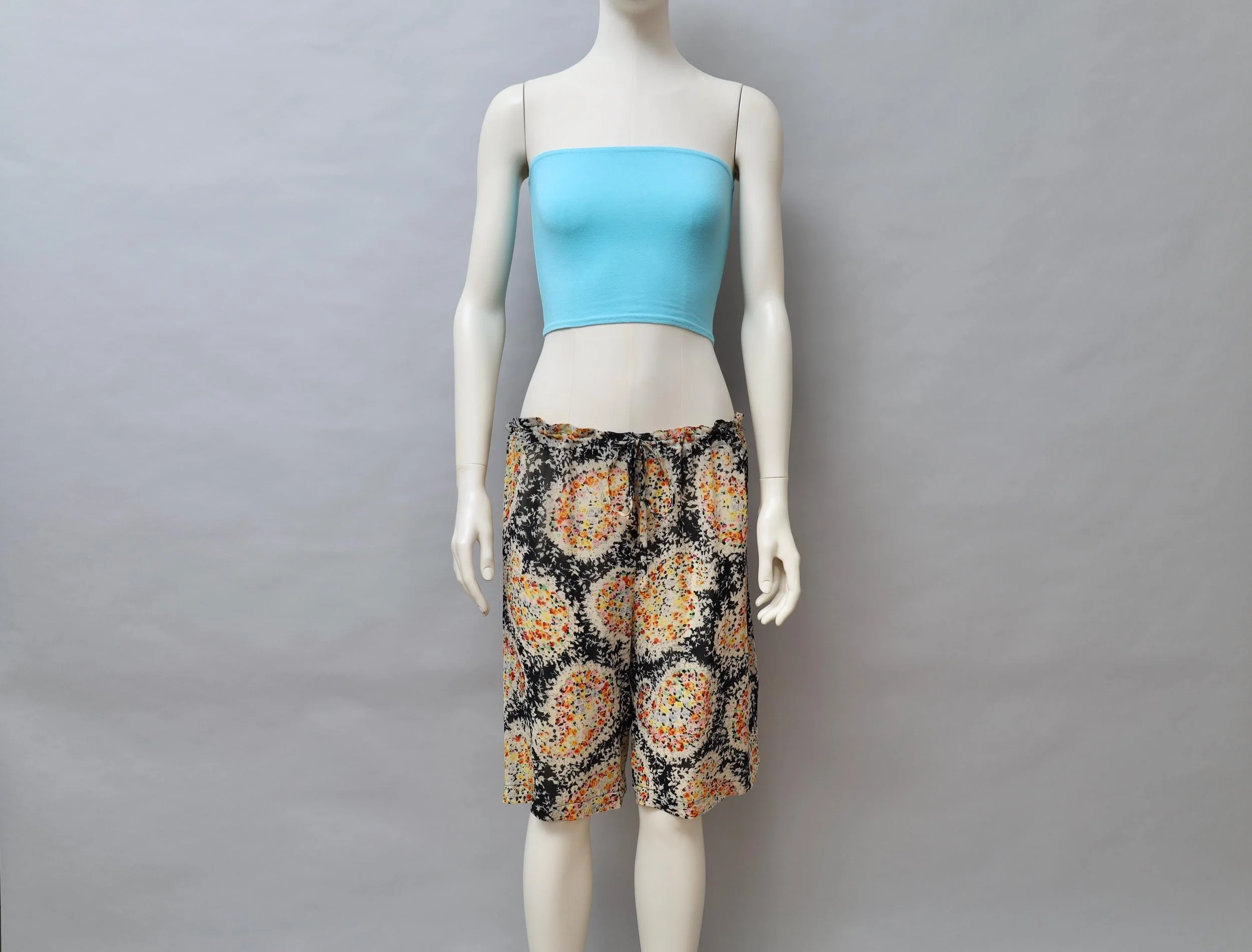 1990s Jean Paul Gaultier millefleur floral paisley chiffon shorts - small to XXL