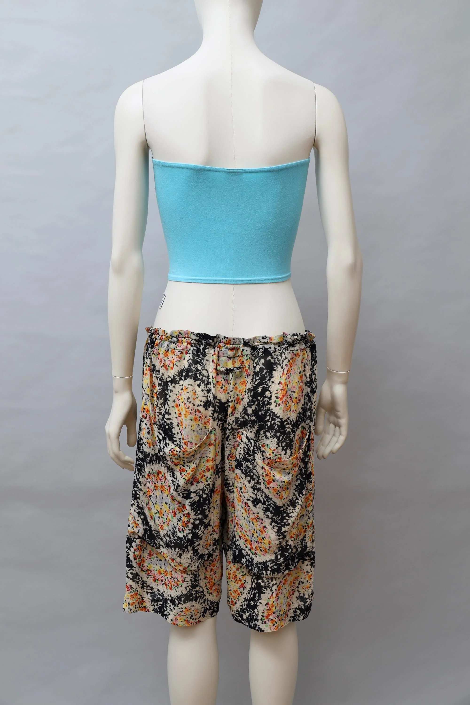 1990s Jean Paul Gaultier millefleur floral paisley chiffon shorts - small to XXL