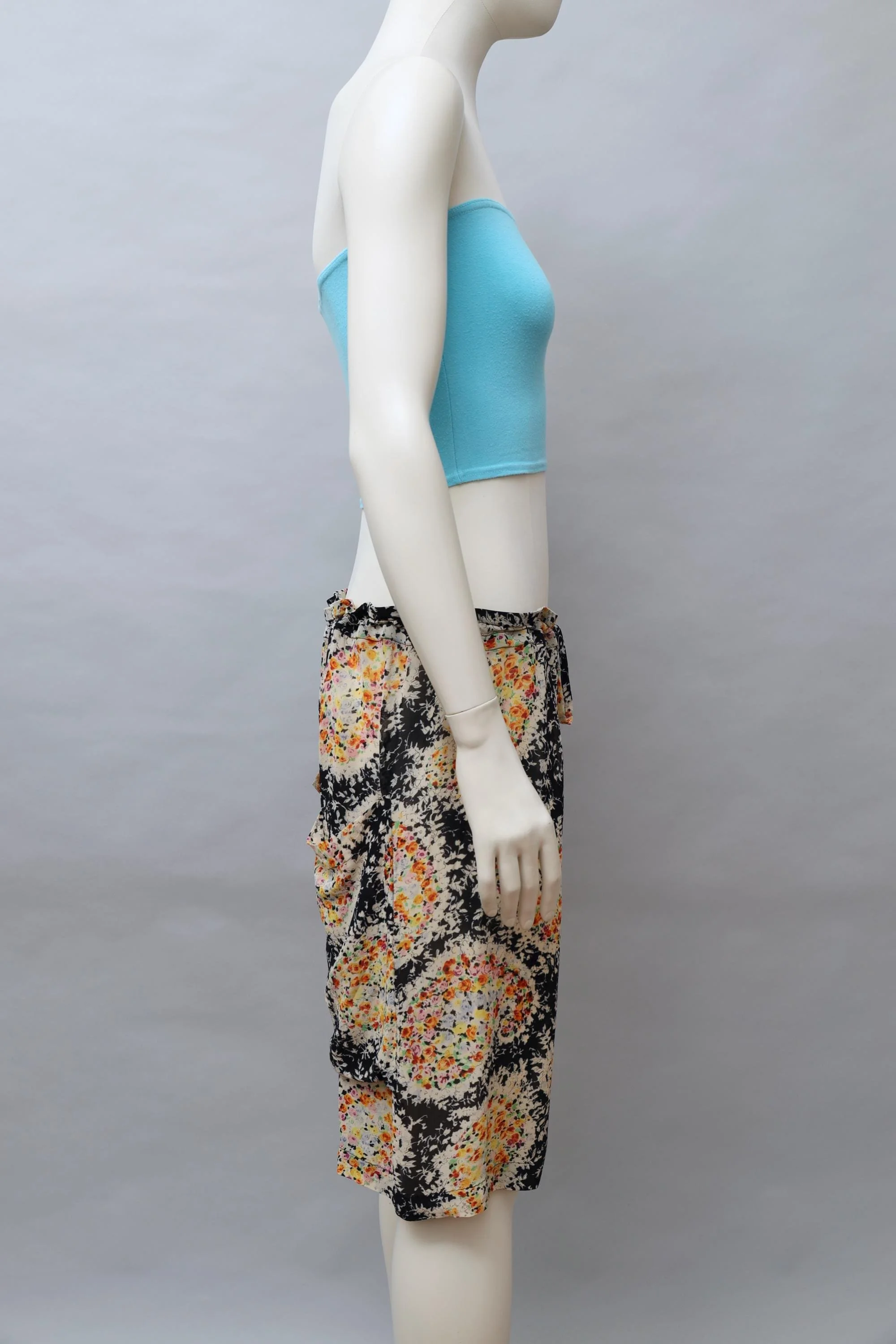 1990s Jean Paul Gaultier millefleur floral paisley chiffon shorts - small to XXL