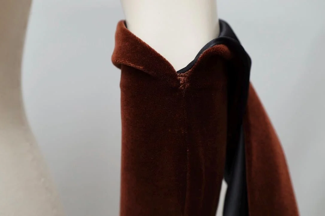brown velvet detail