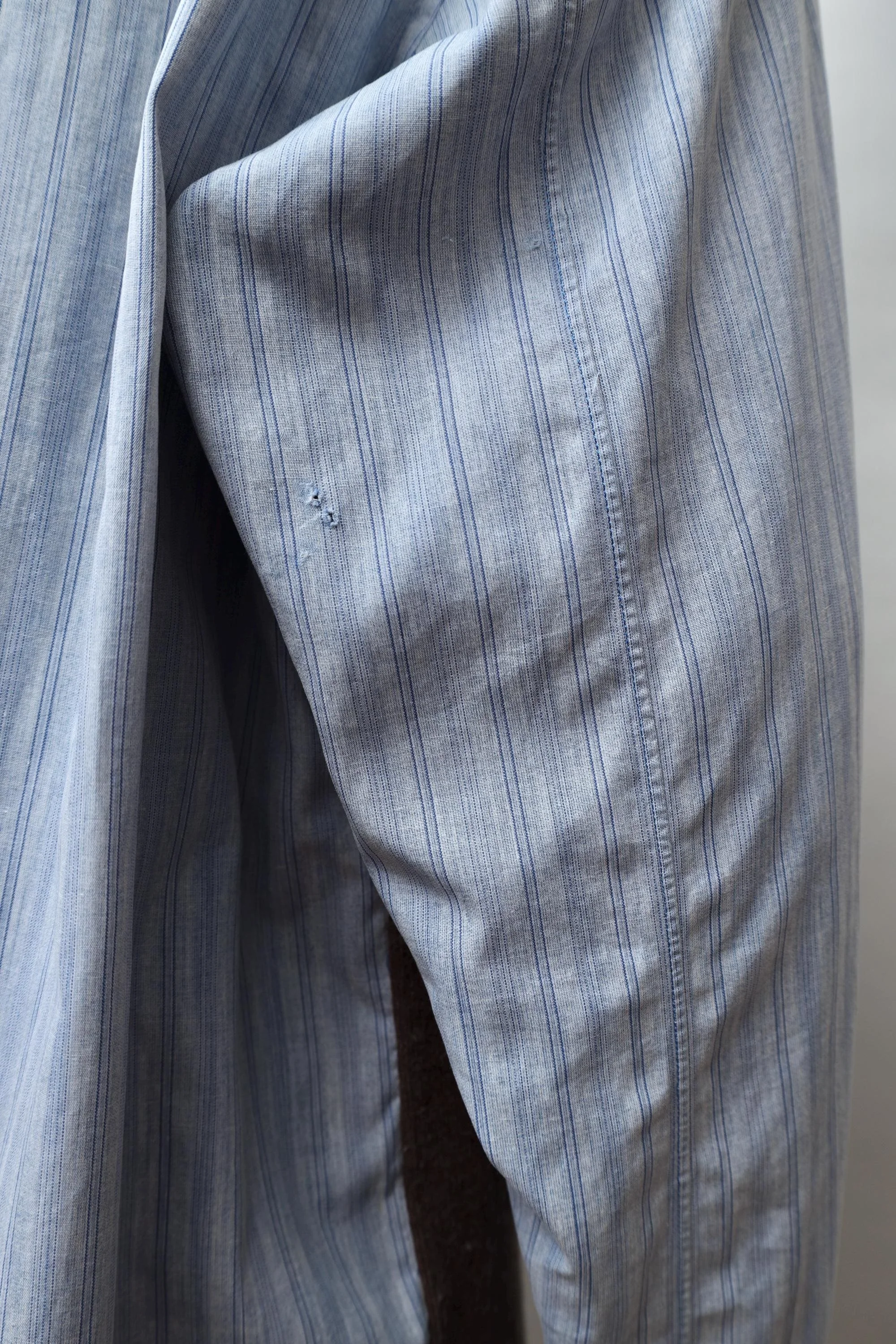 striped cotton shirt detail