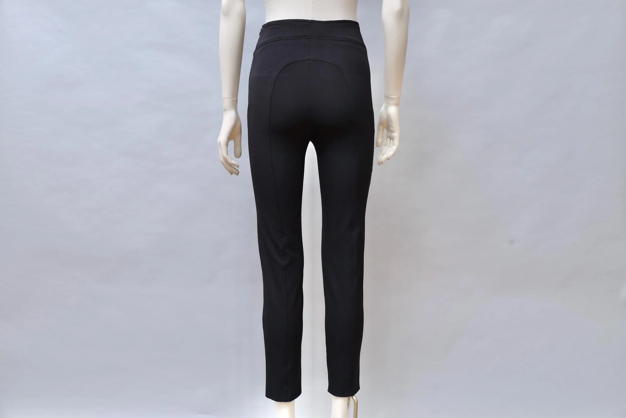 S/S 1997 MTM Mugler Trademark black curved waist leggings