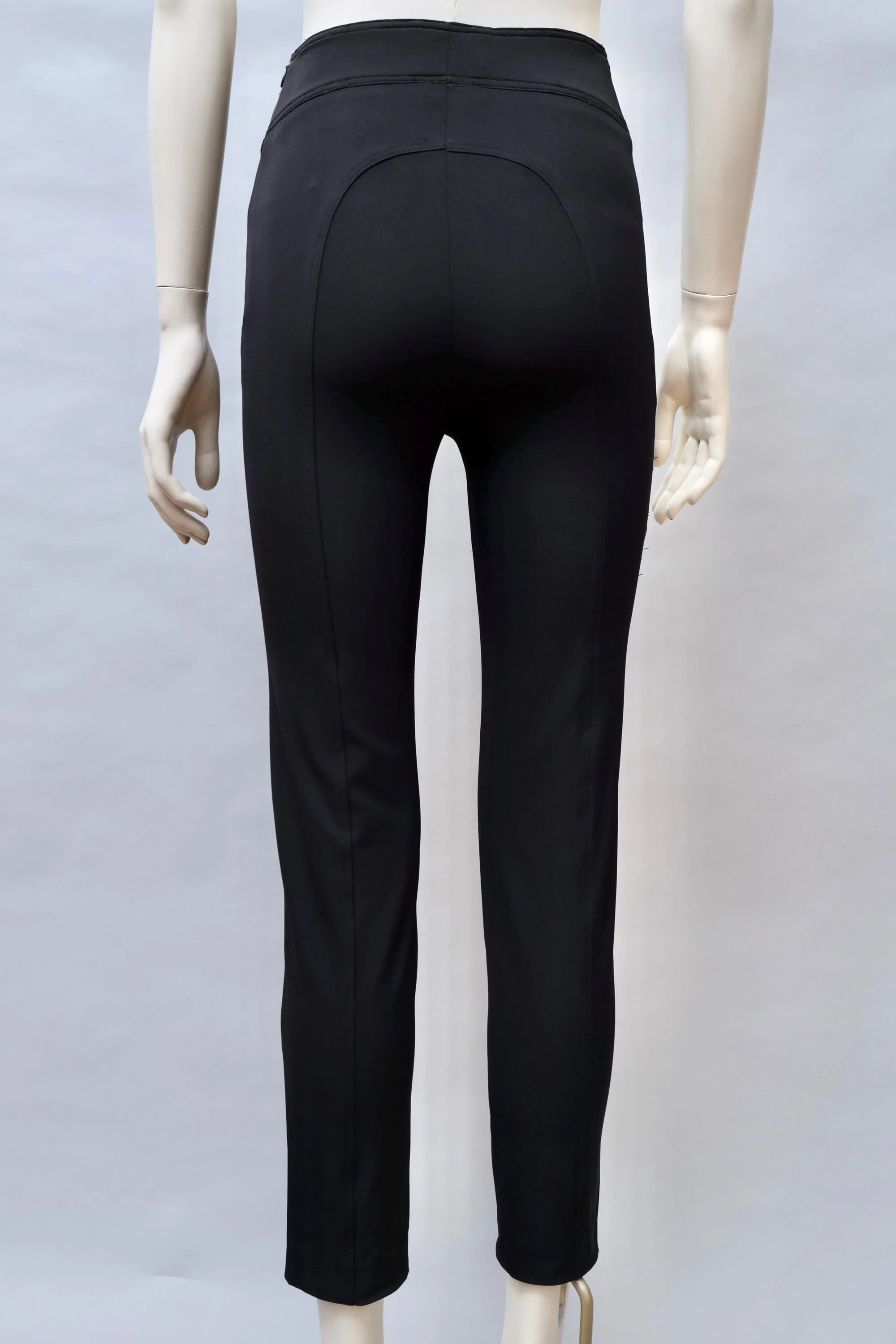 S/S 1997 MTM Mugler Trademark black curved waist leggings